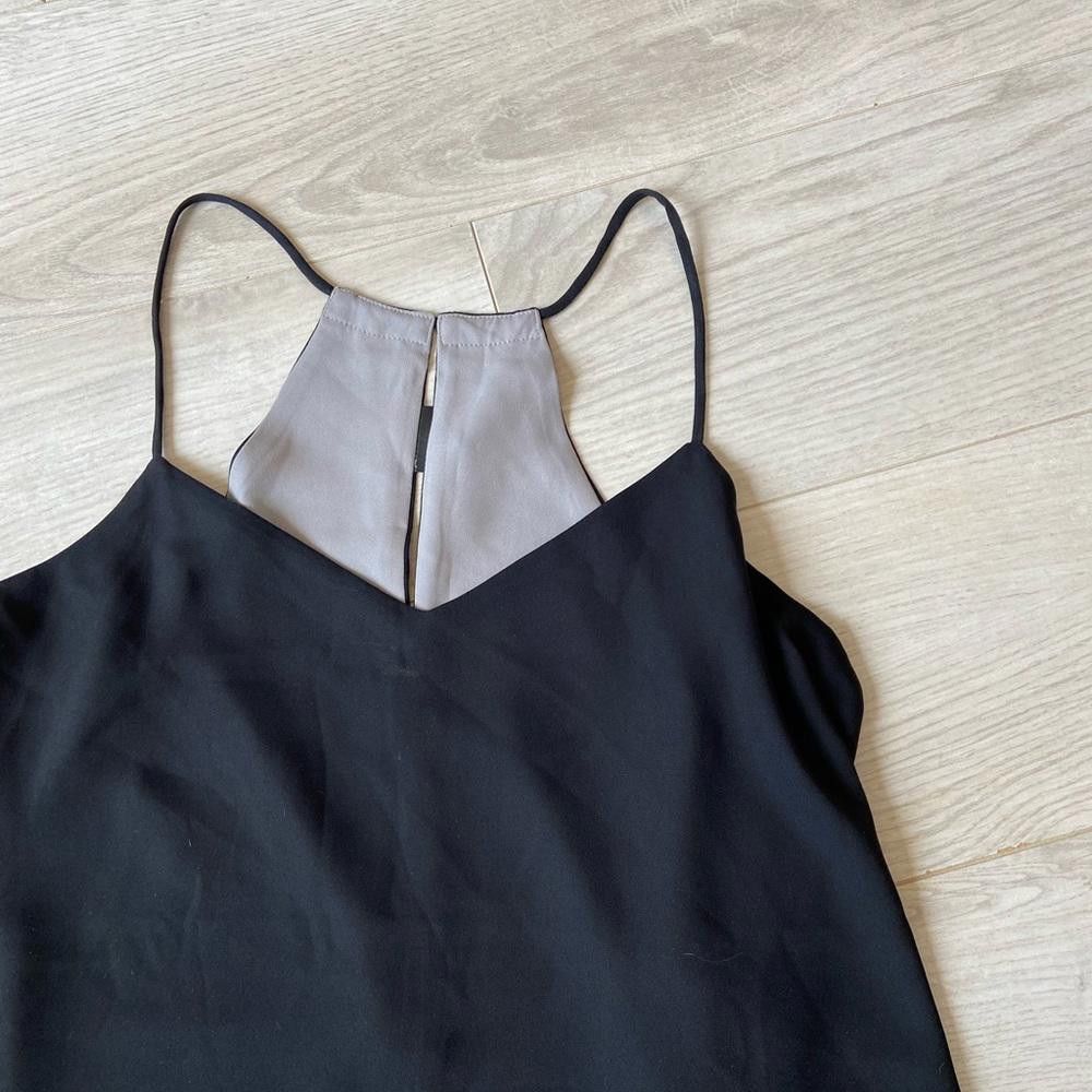 Designer Chic Black and Gray Spaghetti Strap Top Size S / US 4 / IT 40 - 2 Thumbnail