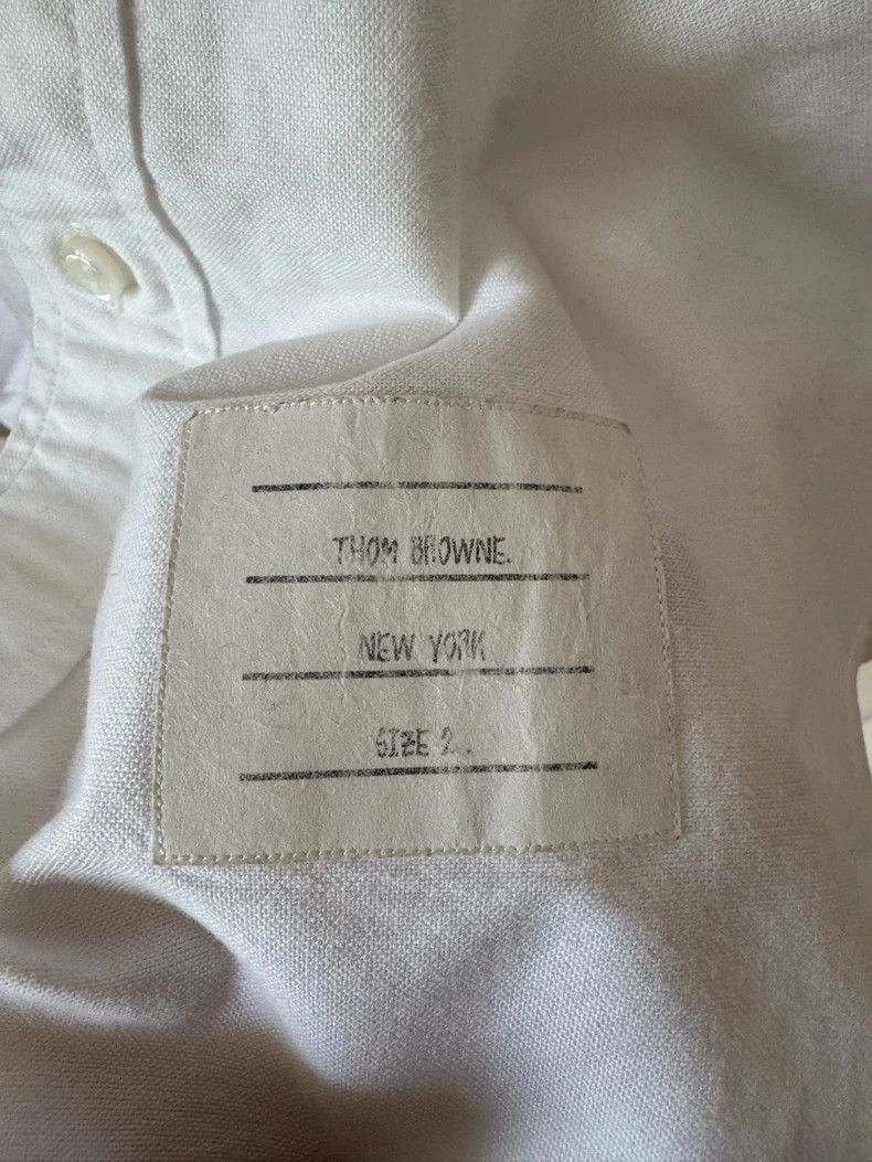Thom Browne Thom browne Embroidered four-striped long-sleeved shirt 250 Size US M / EU 48-50 / 2 - 5 Thumbnail