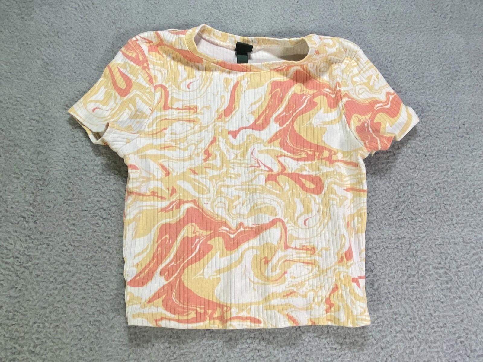 Other Wild Fable Orange & White Shirt Junior Medium Trippy Lava Size M / US 6-8 / IT 42-44 - 1 Thumbnail