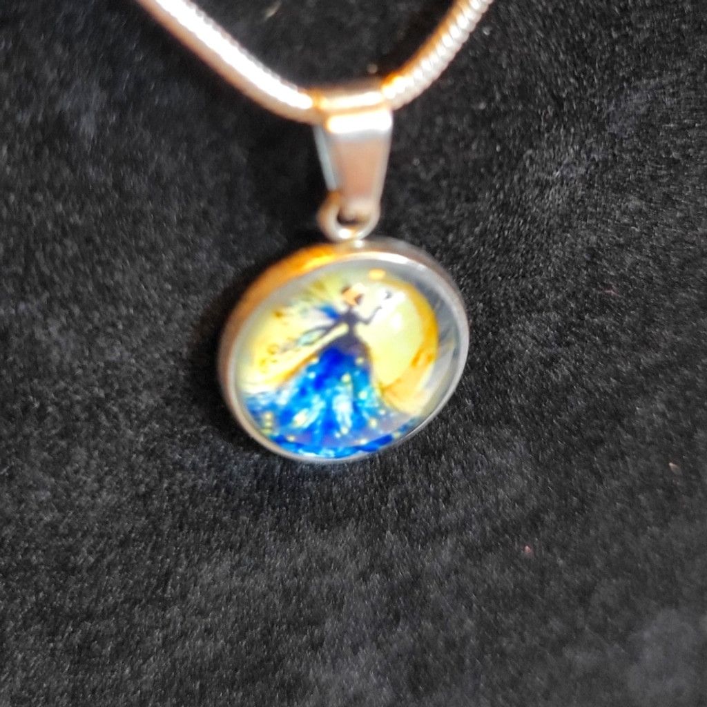 Handmade Hand crafted Fairy pendant necklace on 925 Sterling Silver Size ONE SIZE - 2 Thumbnail