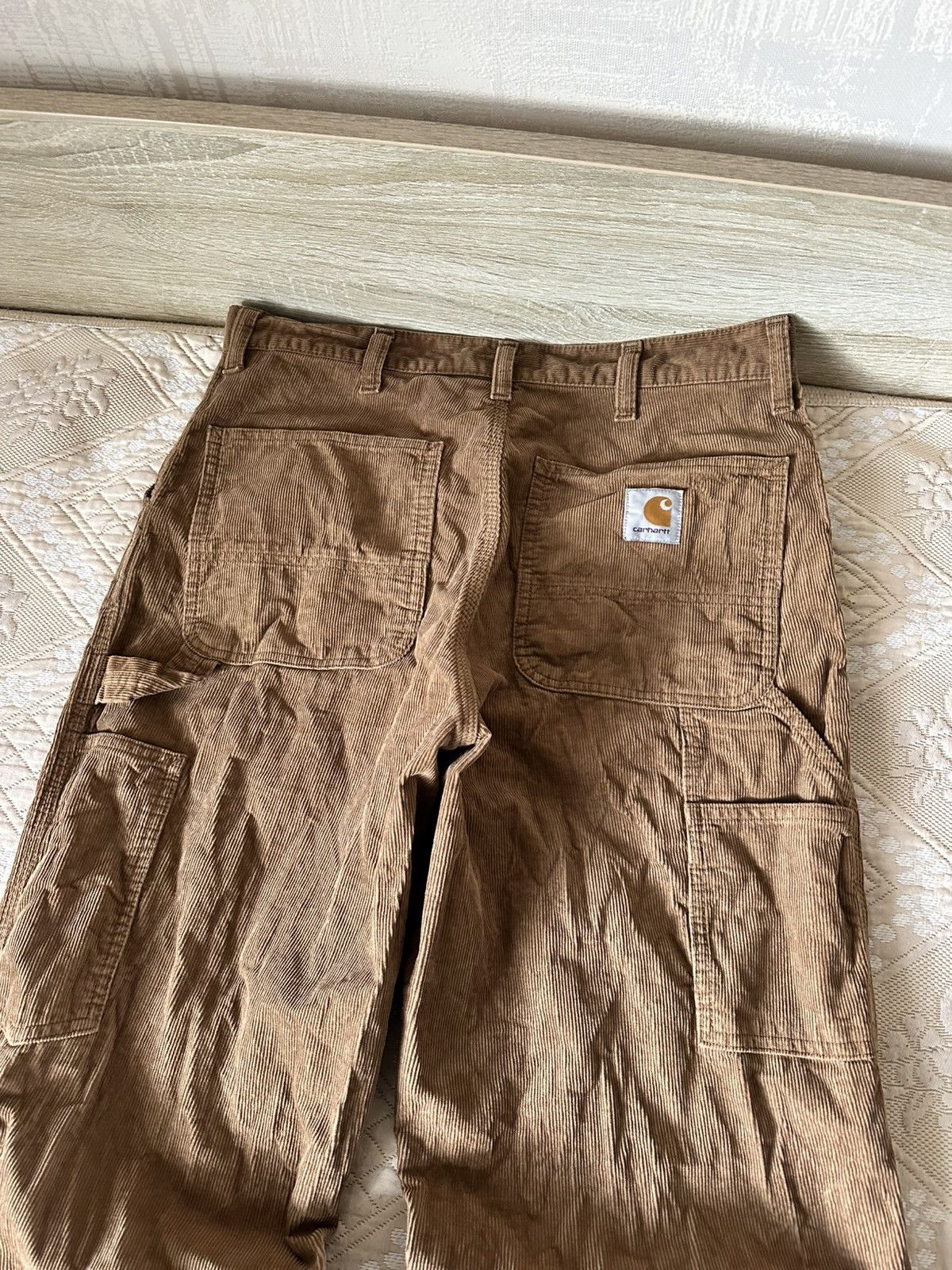 Carhartt 🔥 90s Carhartt Corduroy Velvet Brown Cargo Pants Trousers Size US 32 / EU 48 - 1 Thumbnail