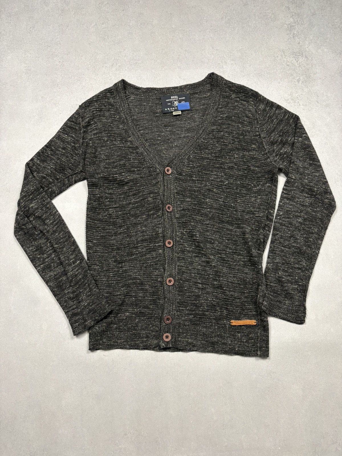 Diesel Diesel Linen Blend Button Cardigan Sweater Knit Size L Rare Size L / US 10 / IT 46 - 2 Thumbnail