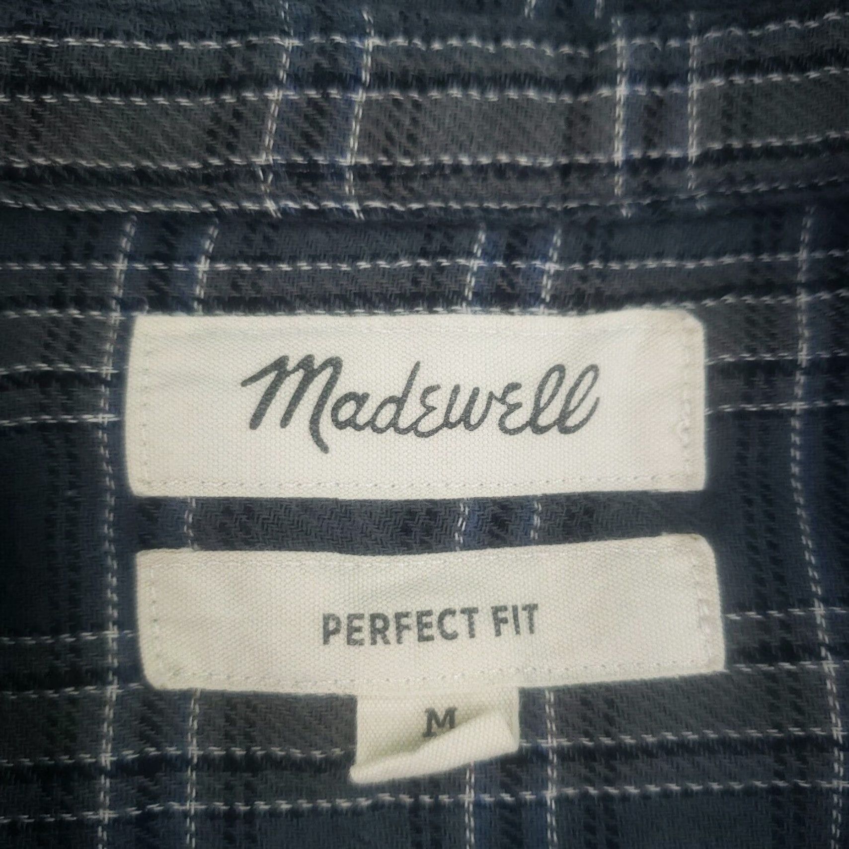Madewell VINTAGE Madewell Men's Shirt Long Sleeve Cotton Plaid Button-Up Casual Regular Fit Green 90s Mens Size US M / EU 48-50 / 2 - 5 Thumbnail