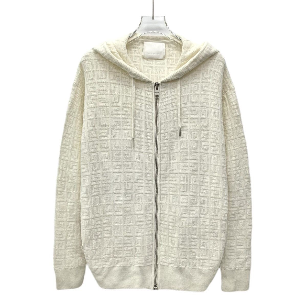 Givenchy Givenchy beige full print cashmere knit jacket Size S / US 4 / IT 40 - 1 Thumbnail