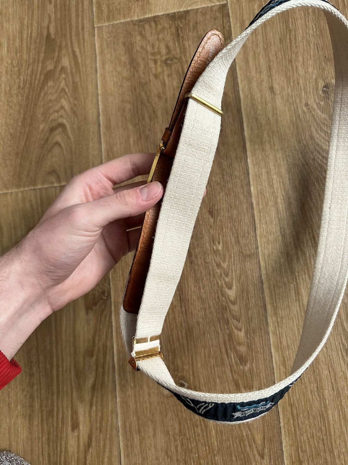 Burberry Burberry Vintage Surcingle leather belt aloha golf Size 42 - 4 Thumbnail