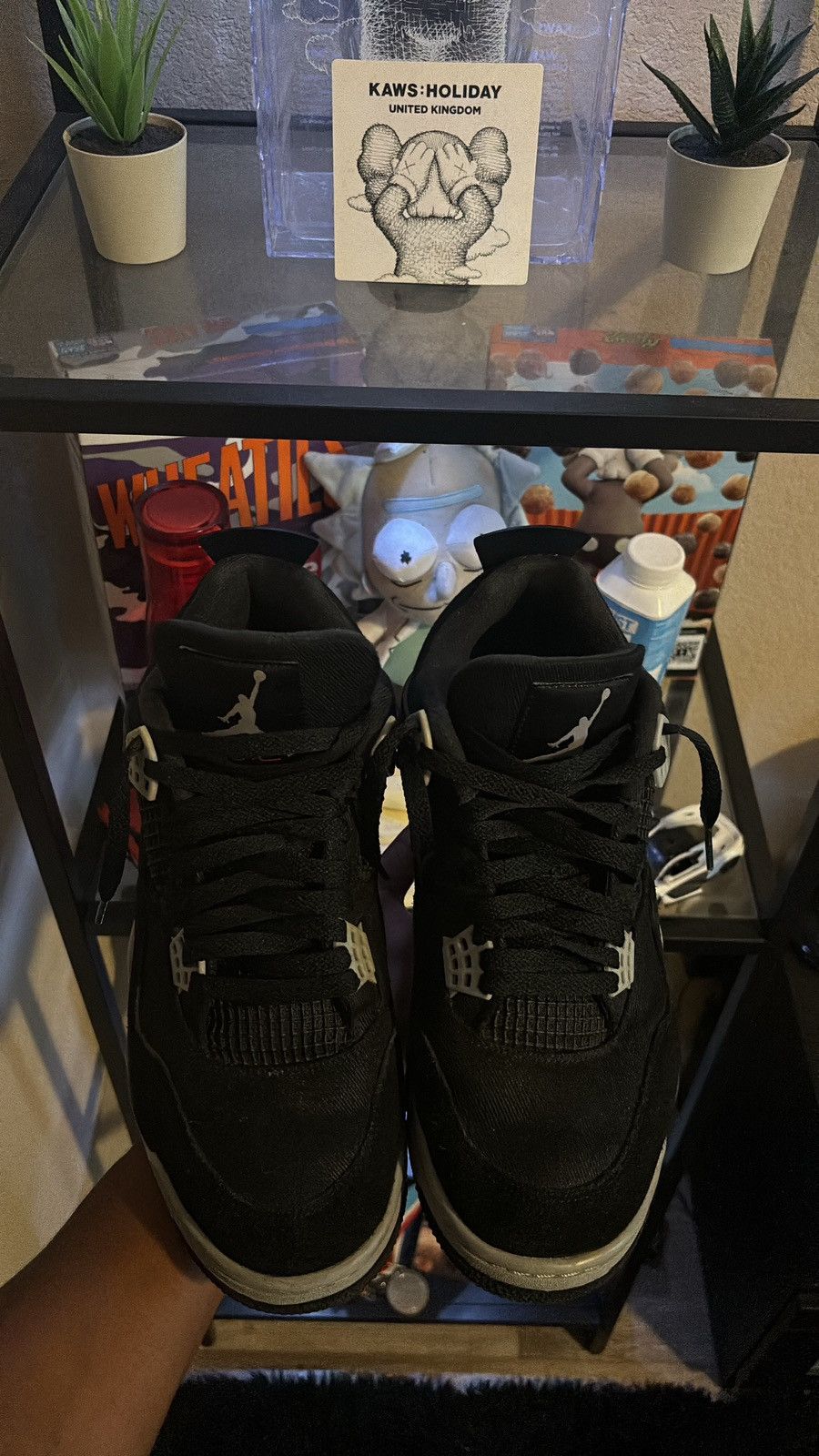 Jordan Brand Jordan 4 Black Canvas Size US 11.5 / EU 44-45 - 2 Thumbnail