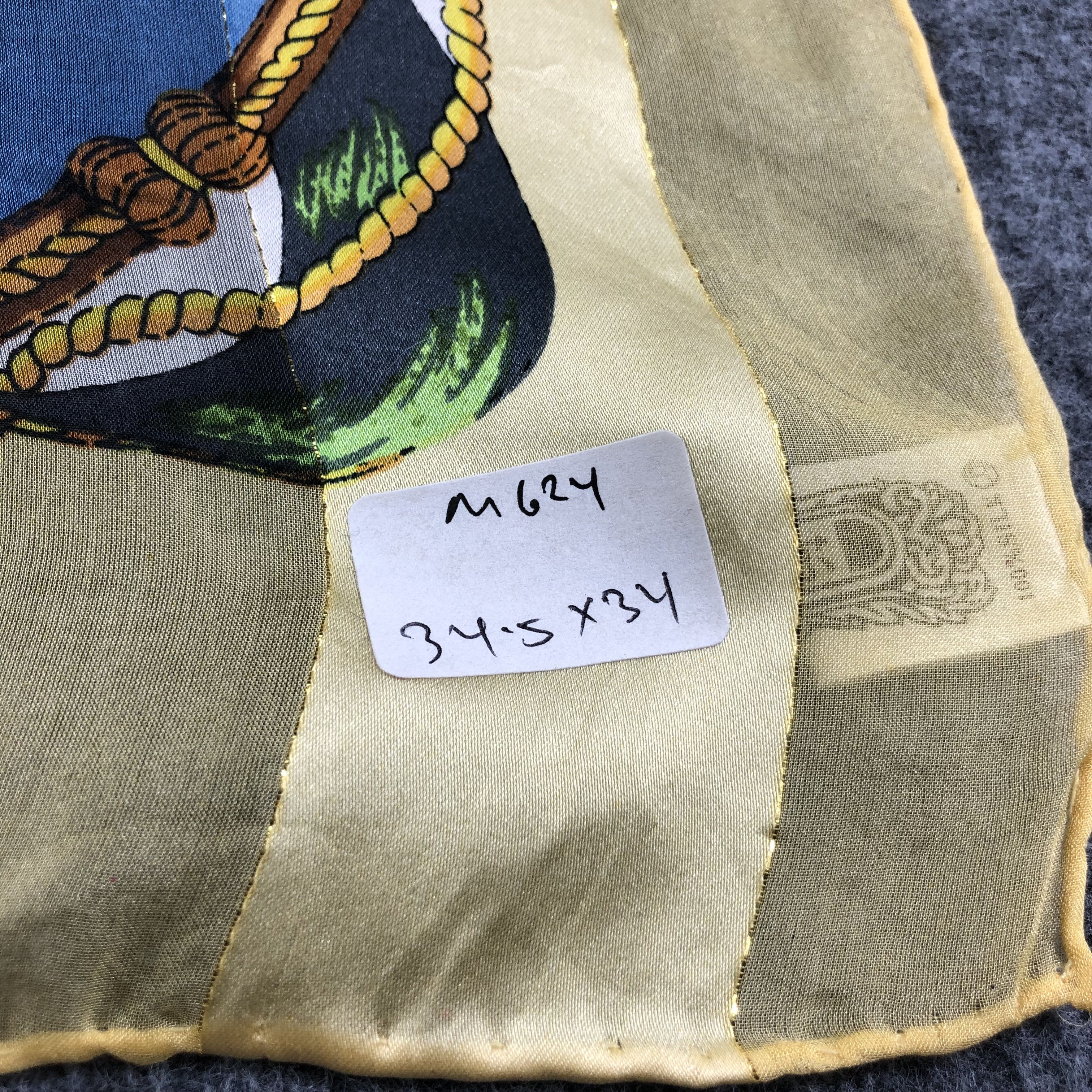 Vintage Vintage Luxury Pocket Watches Hand Rolled Silk Scarf M624 Size ONE SIZE - 8 Thumbnail