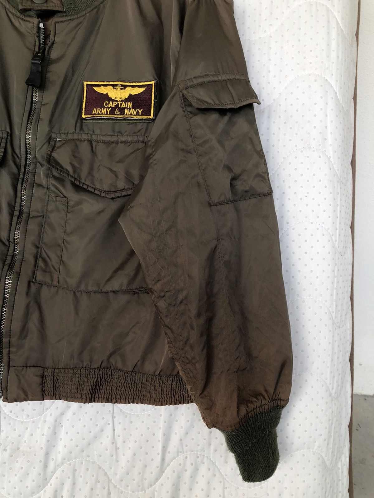 Vintage Vintage ARMY Bomber Jacket Embroidery Size US L / EU 52-54 / 3 - 6 Thumbnail