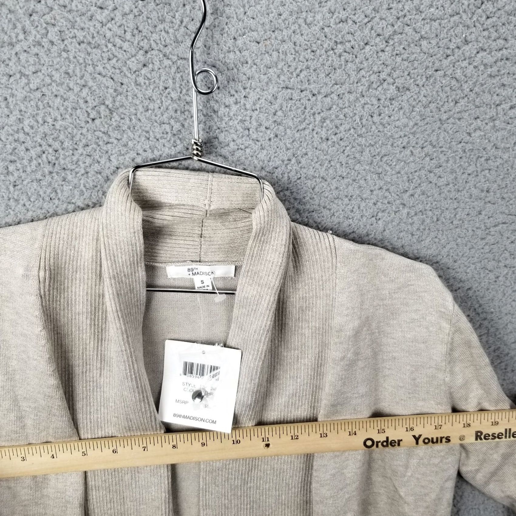 Vintage 89th & Madison Cardigan Sweater Womens Small Cream Ribbed Soft NWT New With Tag Shirt Womens Small Cream Cardigan 89th & Madison Fall Winter Size S / US 4 / IT 40 - 6 Thumbnail