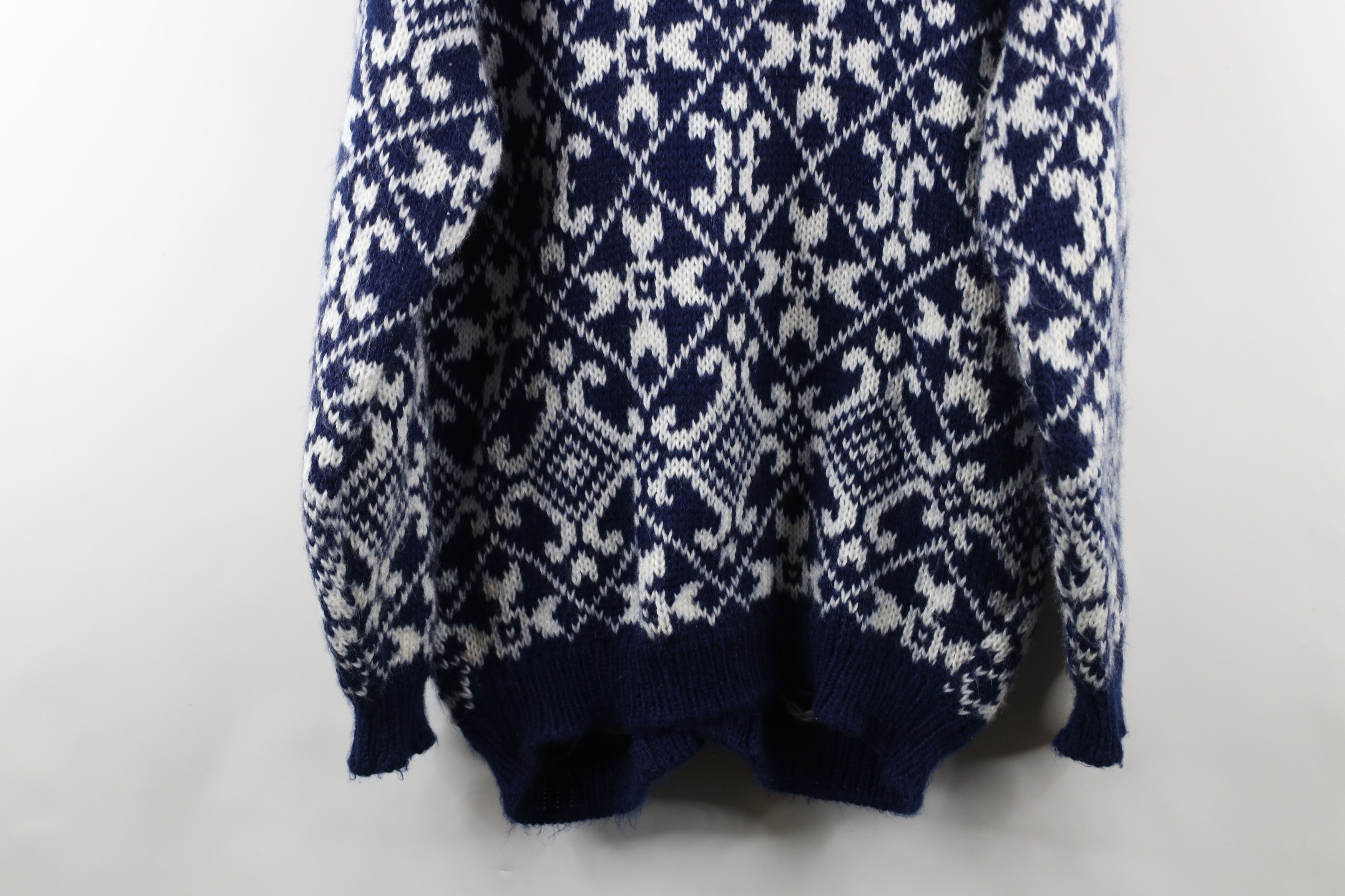 Vintage Vintage 90s Streetwear Crochet Knit Cardigan Sweater Size US L / EU 52-54 / 3 - 13 Thumbnail