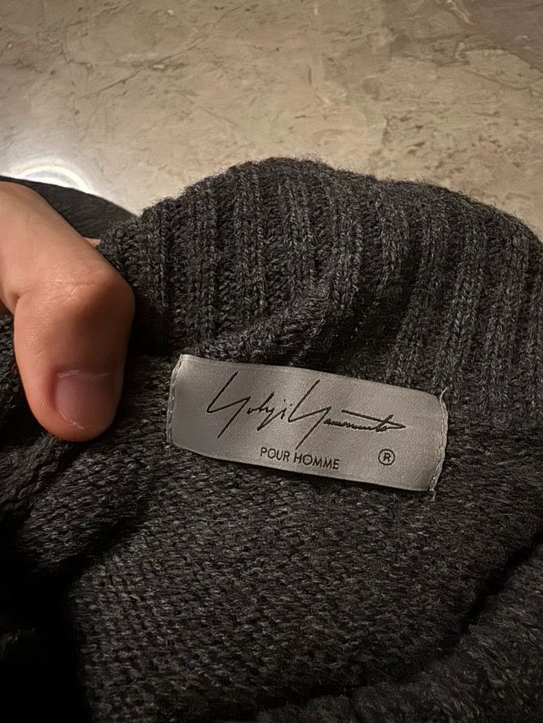 Yohji Yamamoto Yohji Yamamoto Grey Turtleneck Sweater Size US L / EU 52-54 / 3 - 3 Thumbnail