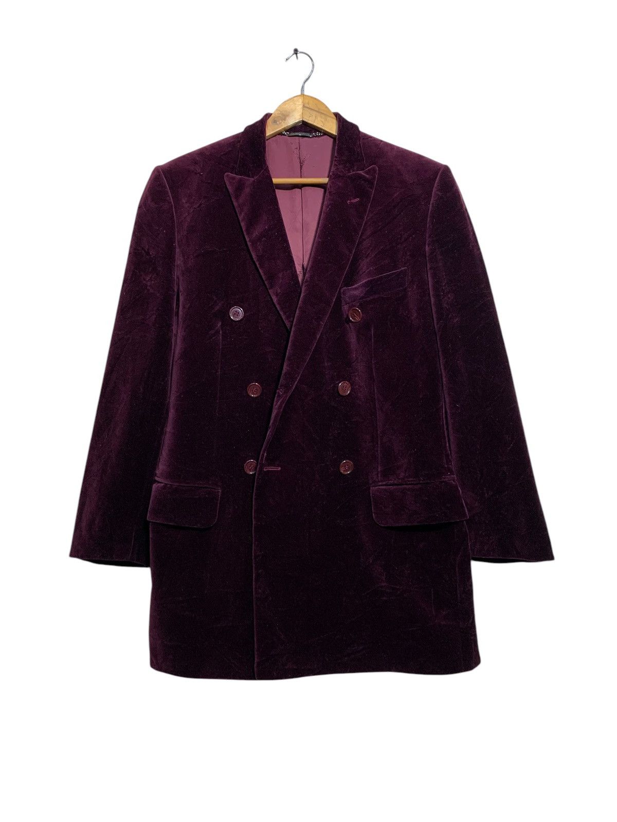 Dolce & Gabbana 🔥D&G ITALY RED VELVET MENS CASUAL JACKETS Size US M / EU 48-50 / 2 - 2 Thumbnail