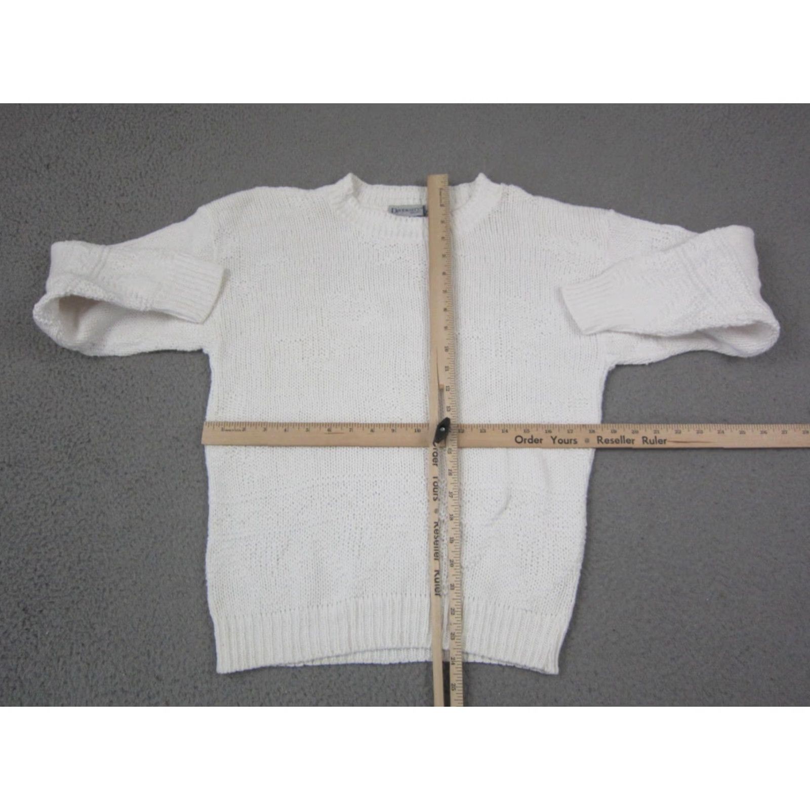 Vintage VINTAGE Diversity Sweater Womens S White Knit Pullover 90s Made in USA Crew Neck Long Sleeve Solid 100% Cotton Pullover Women Vintage 90s Size S / US 4 / IT 40 - 5 Thumbnail
