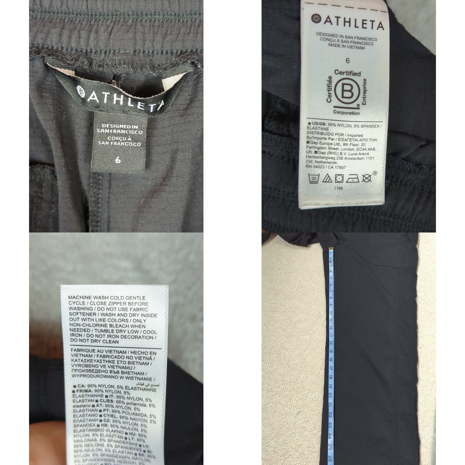 Athleta Athleta Trekkie High Rise Parachute Pants Women Size 6 Black Narrow/Wide-Leg Pull On Pockets Athleisure Outdoor Sports Size 28" / US 6 / IT 42 - 9 Thumbnail