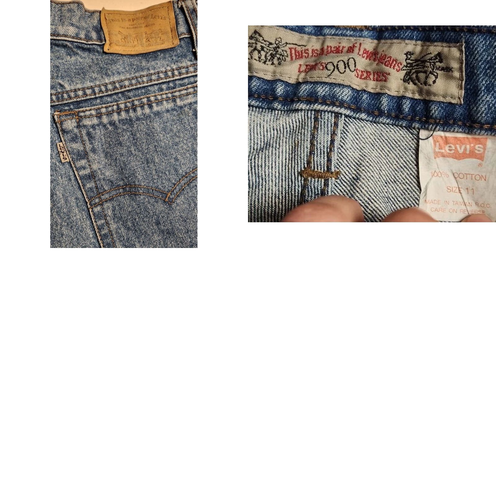 Vintage VINTAGE Levis 900 Series Jeans Junior Hi Rise Women Size 11 28x31 90s Mom Blue Faded Light Denim Classic USA Womens leggings? Size 32" / US 10 / IT 46 - 8 Thumbnail