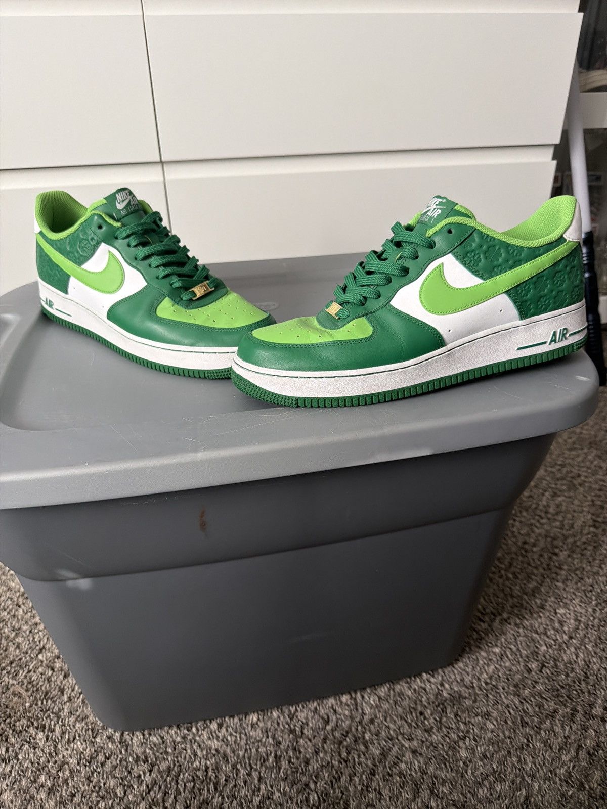 Nike St. Patrick’s Day Air force 1s Size US 11.5 / EU 44-45 - 2 Thumbnail