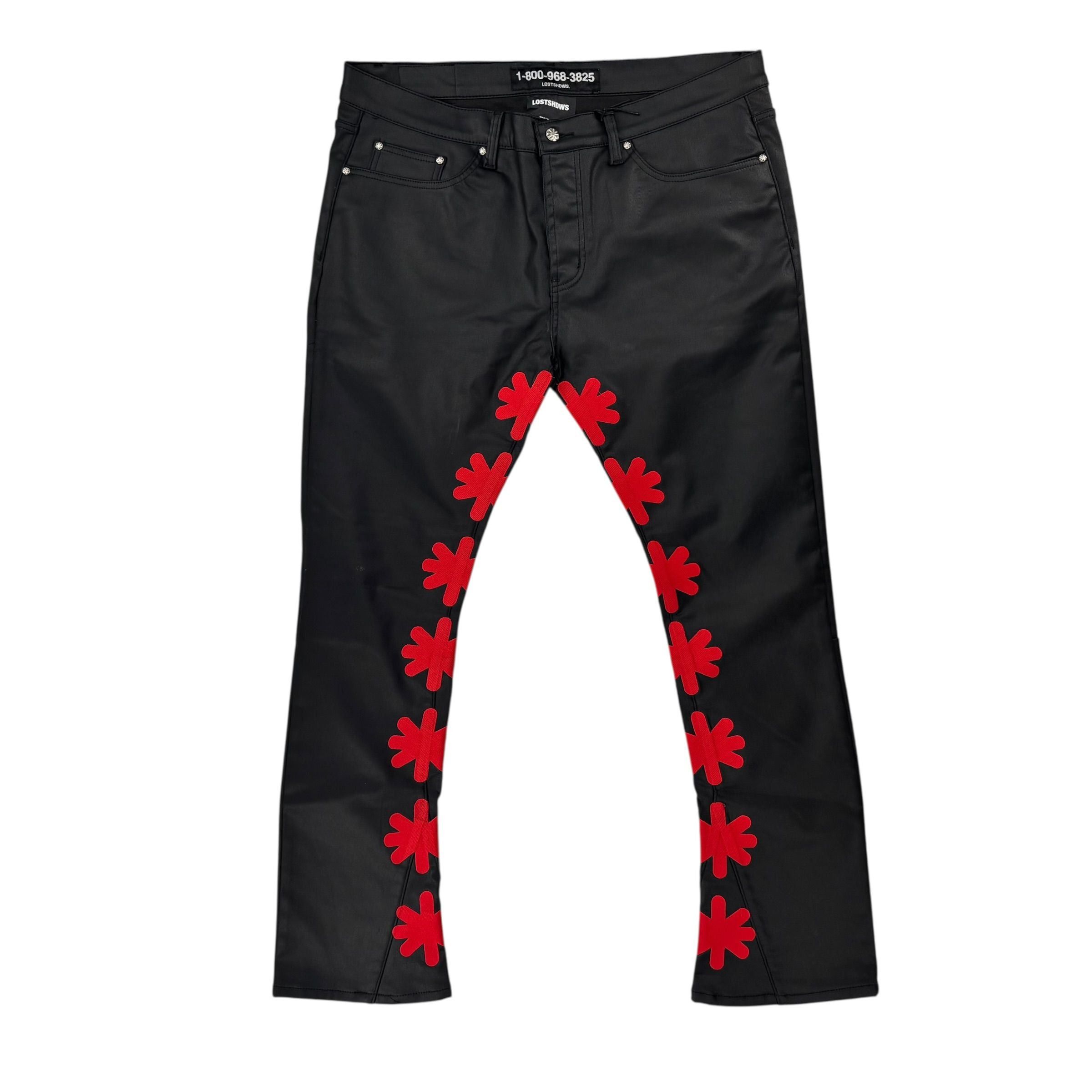 LOSTSHDWS Lost Shdw Waxed Denim Black Red Size US 32 / EU 48 - 1 Thumbnail