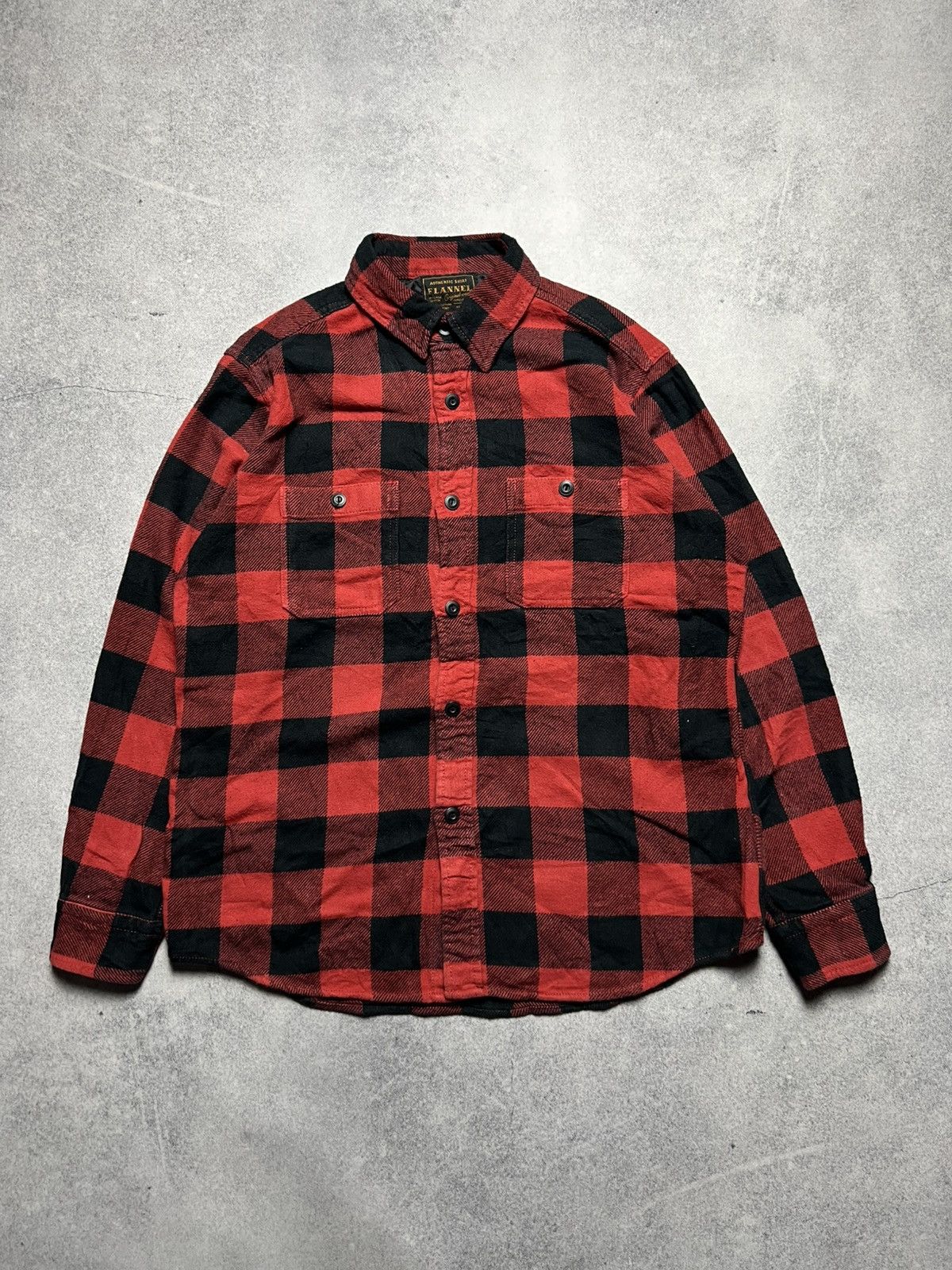 Flannel Vintage Retro Red Paid Cotton Flannel Y2K Button Up Shirt Size US XL / EU 56 / 4 - 1 Thumbnail