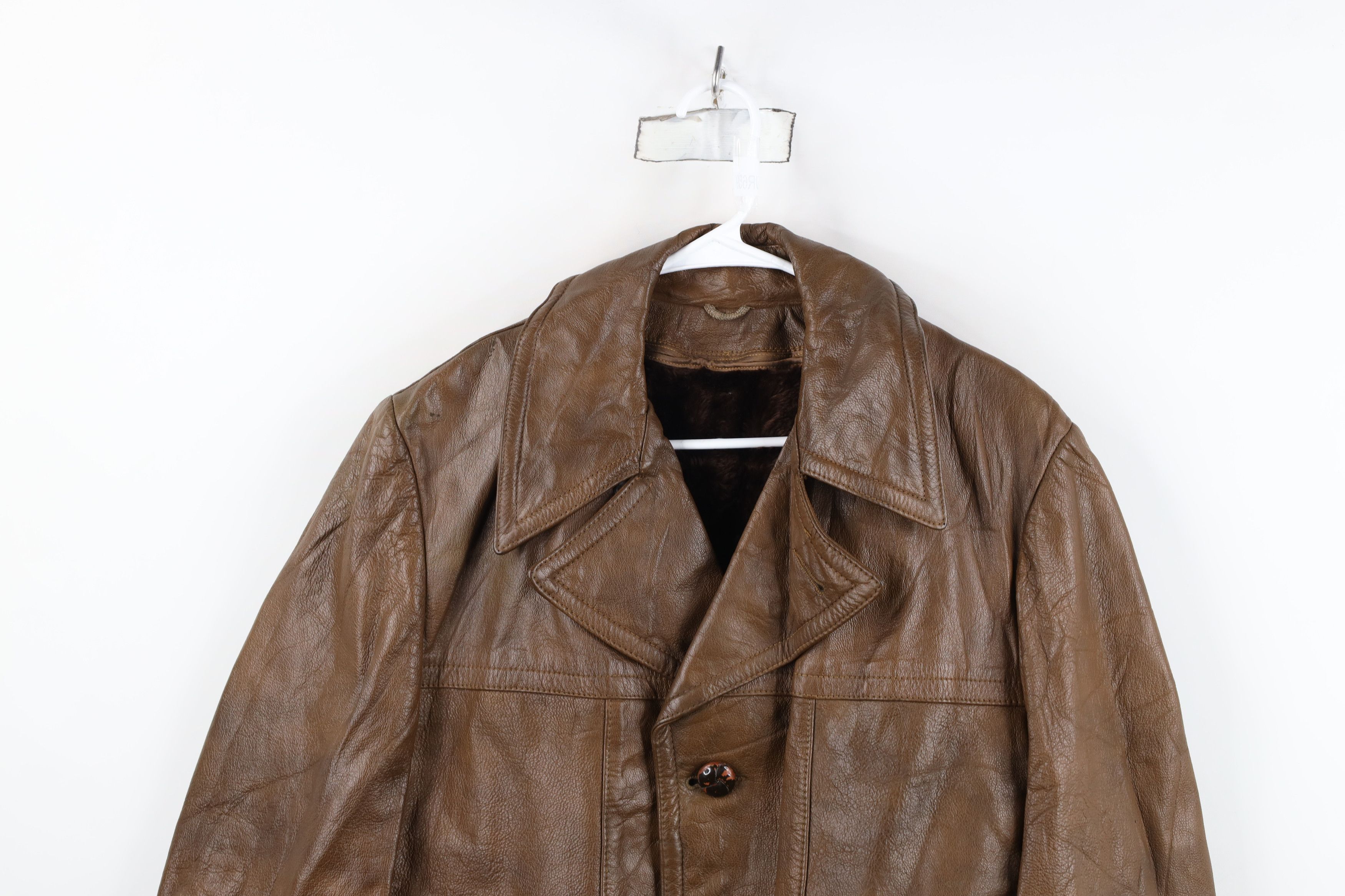 Vintage Vintage 60s Streetwear Leather Collared Rancher Jacket USA Size US L / EU 52-54 / 3 - 2 Thumbnail