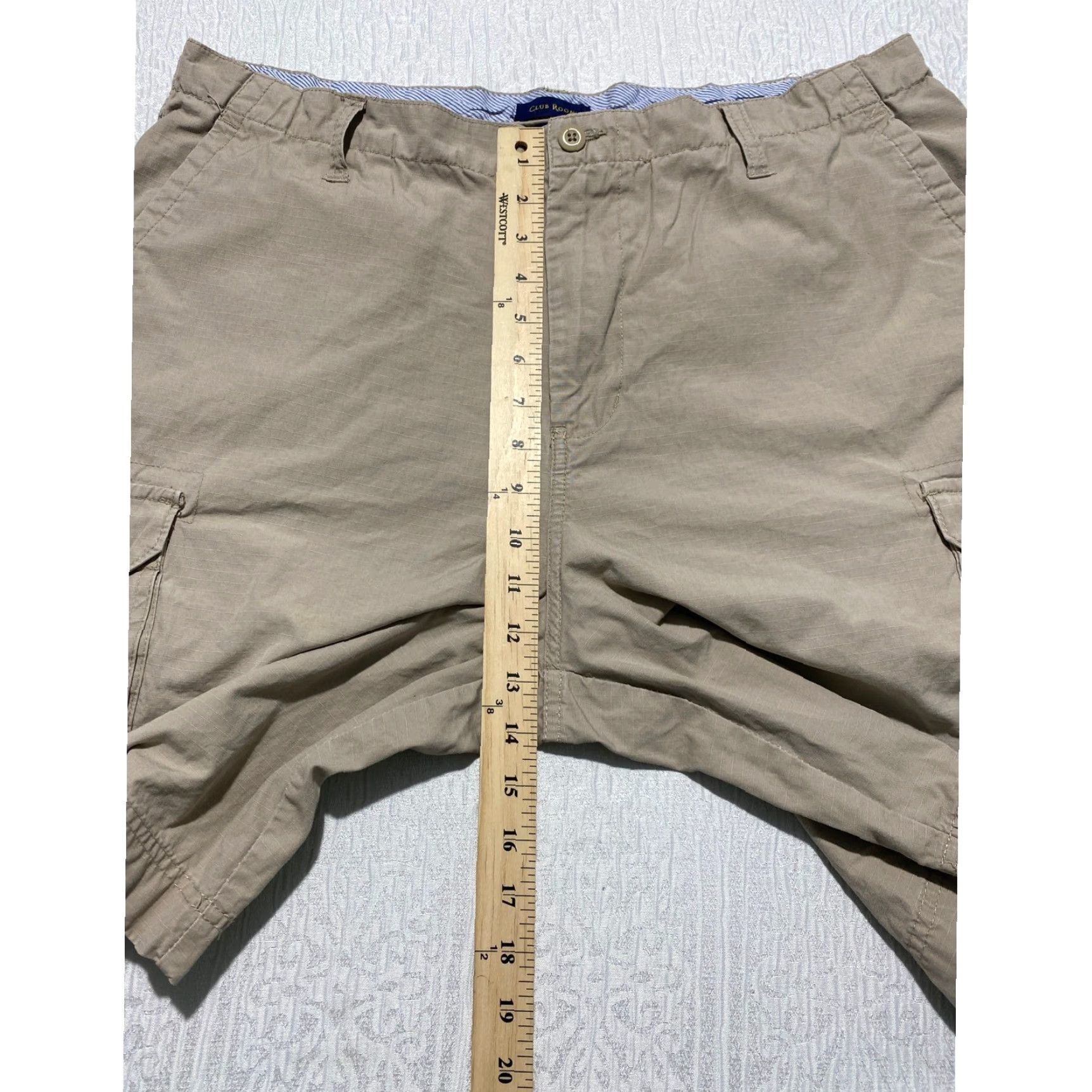 Club Room Club Room Mens Cargo Shorts Khaki Tan Size 36 Ripstop 100% Cotton Utility Casual Size US 36 / EU 52 - 4 Thumbnail