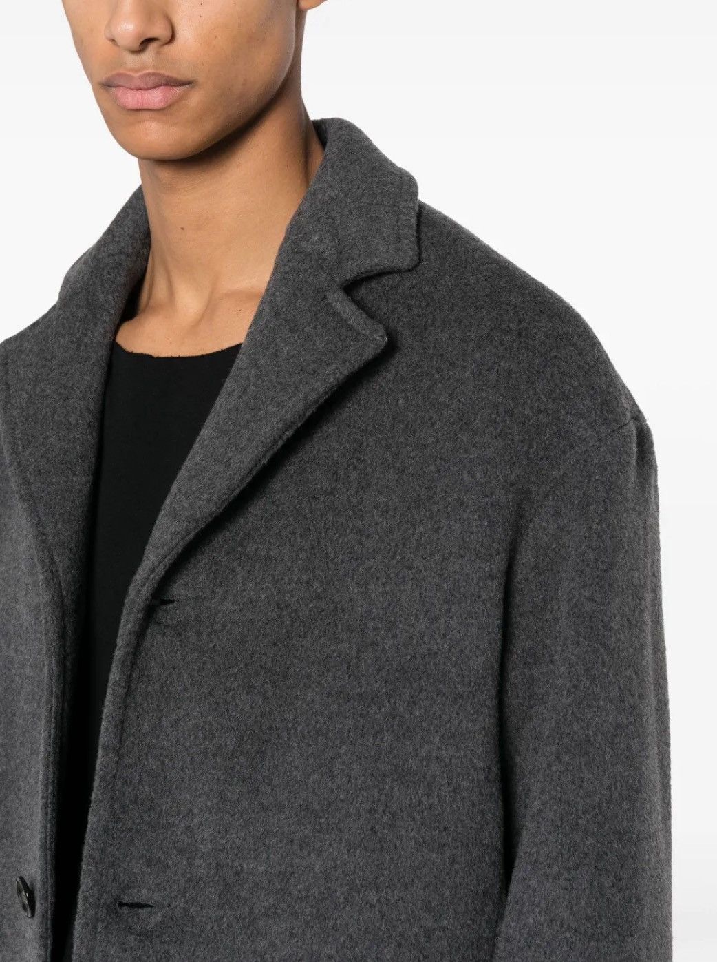 Sefr Séfr “Amo” Wool / Cashmere Overcoat — Charcoal Grey — Size L Size US L / EU 52-54 / 3 - 3 Thumbnail