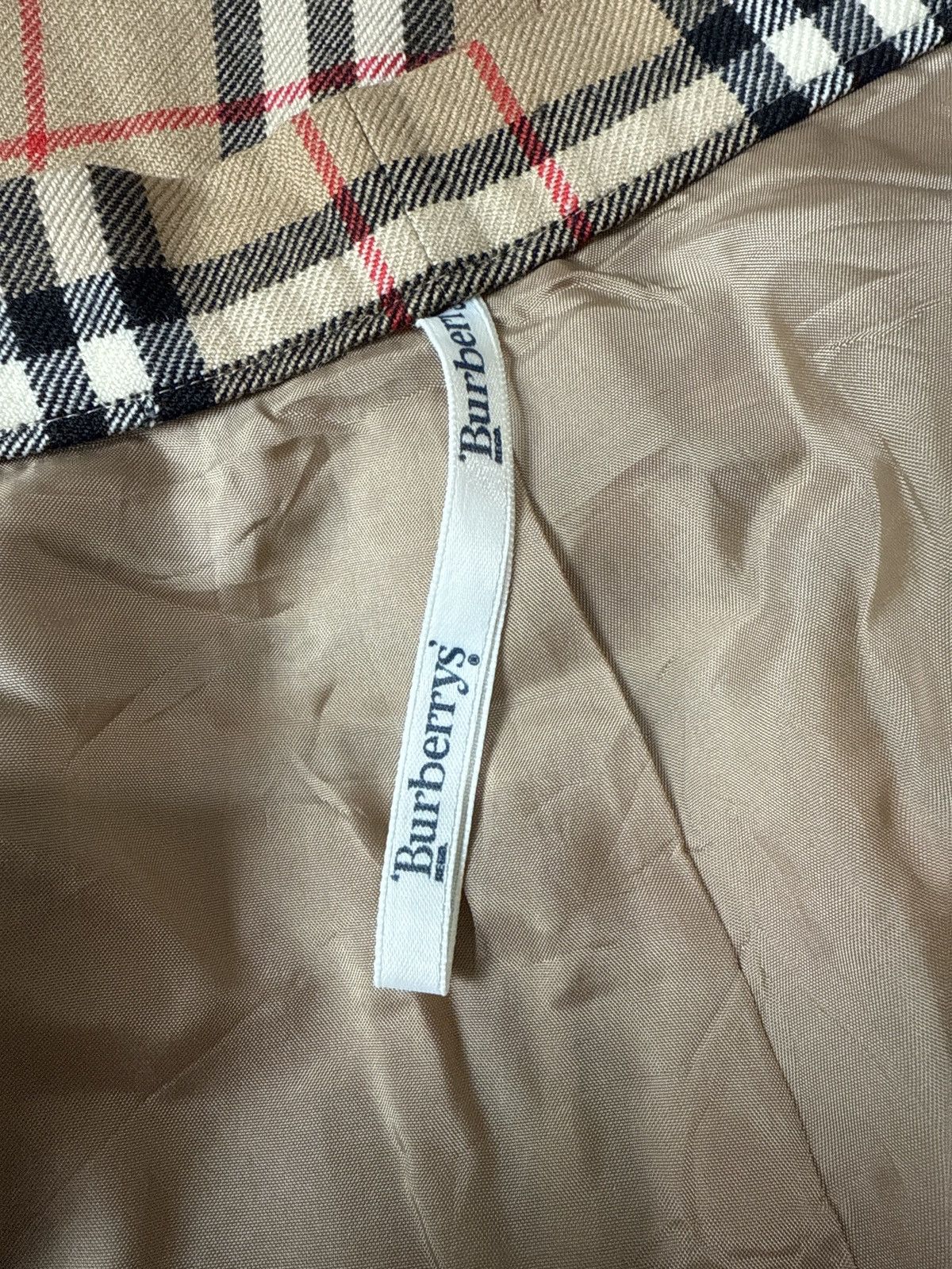 Burberry VINTAGE BURBERRY’S LONDON CHECKERED WOOL SKIRT Size 27" / US 4 / IT 40 - 11 Thumbnail