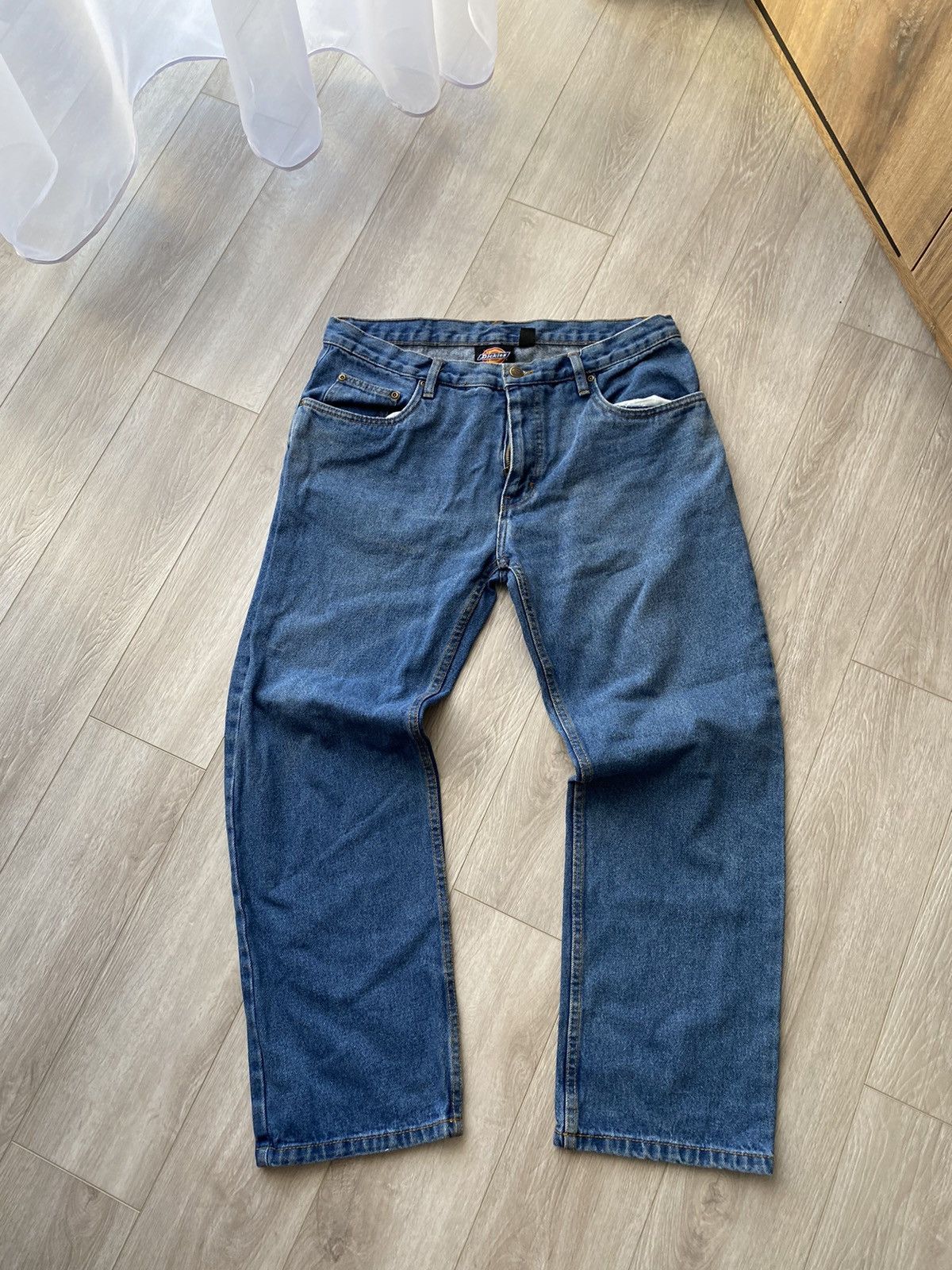 Dickies × Vintage Vintage Dickies Faded Y2K Work Baggy Blue Denim Jeans Size US 36 / EU 52 - 4 Thumbnail