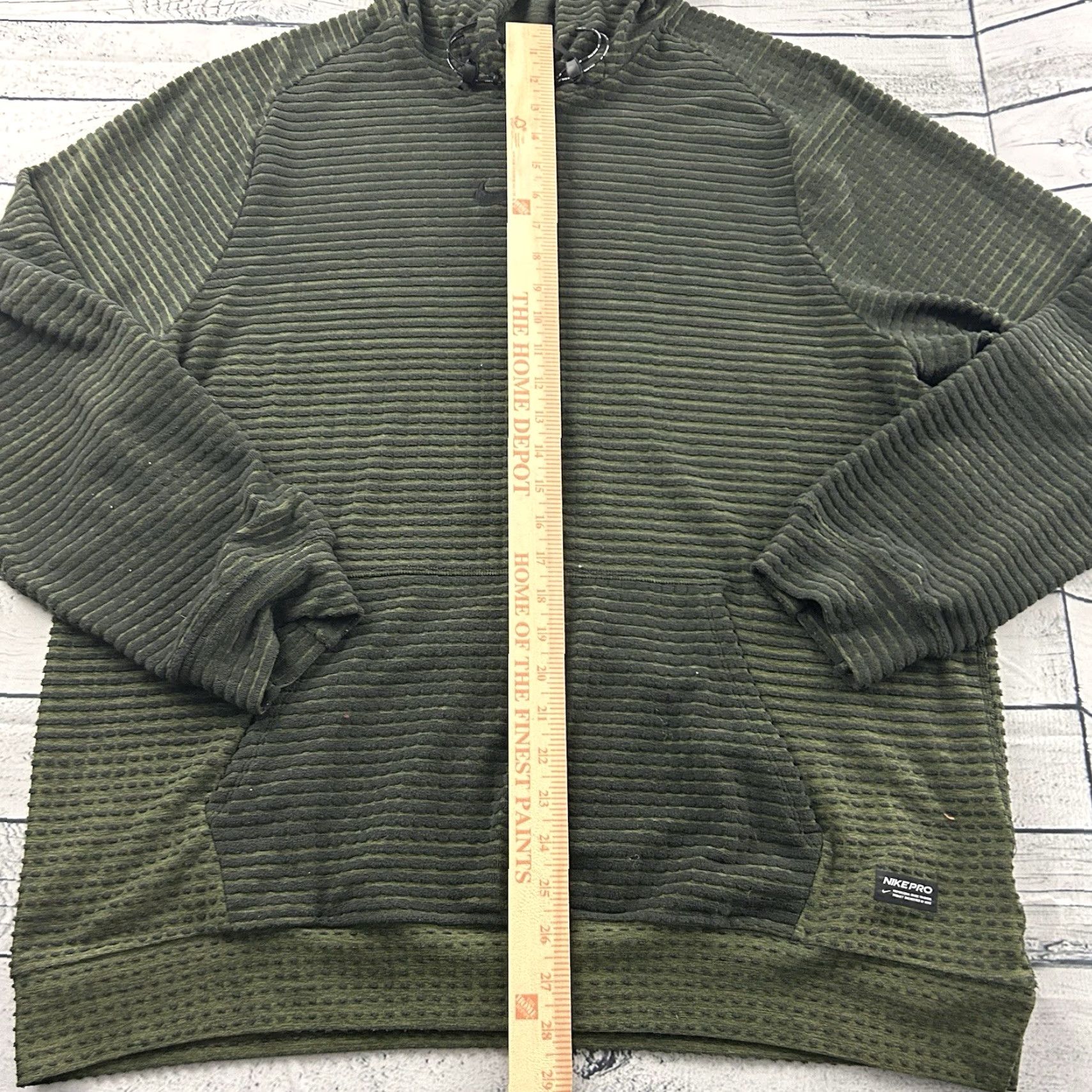 Nike Nike Pro Therma Fit Advance Hoodie Mens Large Green Pullover Jacket Size US L / EU 52-54 / 3 - 3 Thumbnail