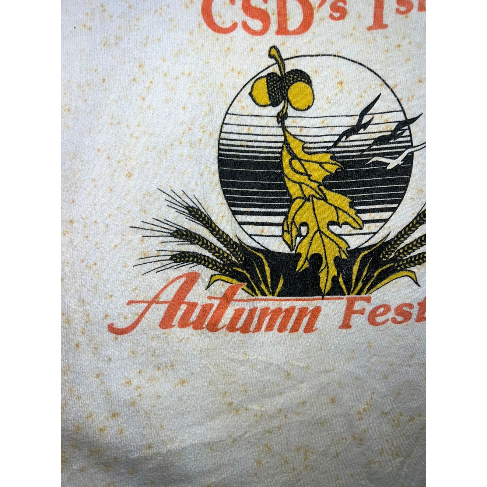 Vintage Vintage Autumn Shirt CSD's 1st Festival White Fall Tee 80s M Size US M / EU 48-50 / 2 - 4 Thumbnail