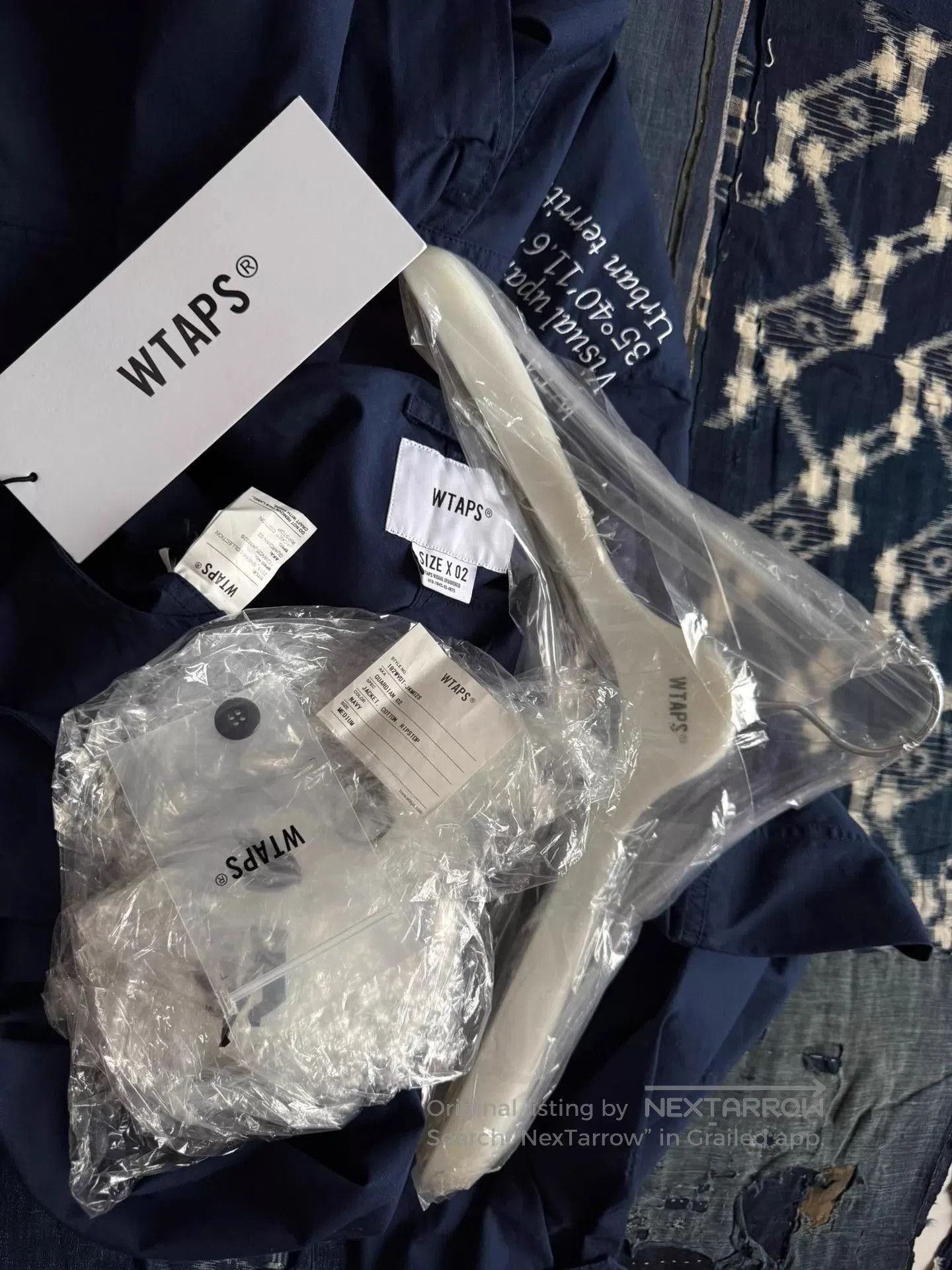 Wtaps Blue Button-Up Shirt with Graphic Print - Size M. Size US M / EU 48-50 / 2 - 9 Thumbnail