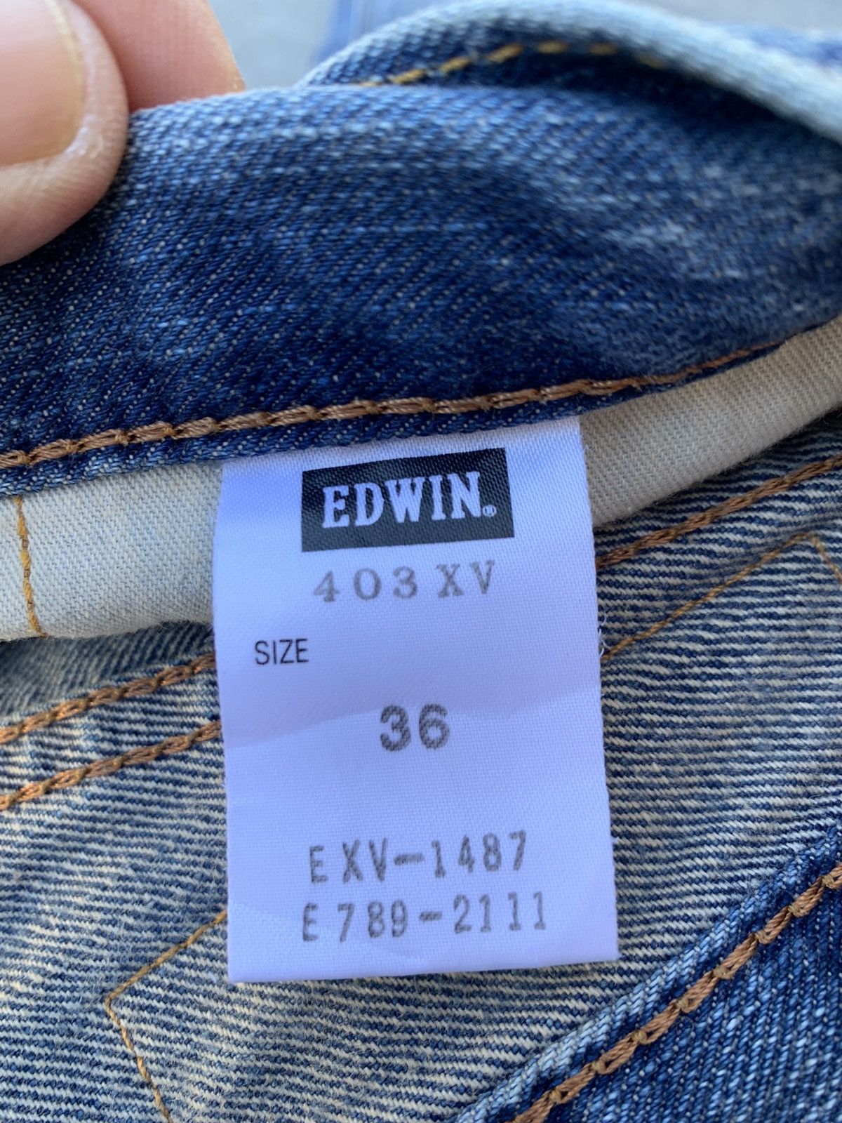 Edwin Distressed Edwin XV faded blue. Size US 37 - 8 Thumbnail