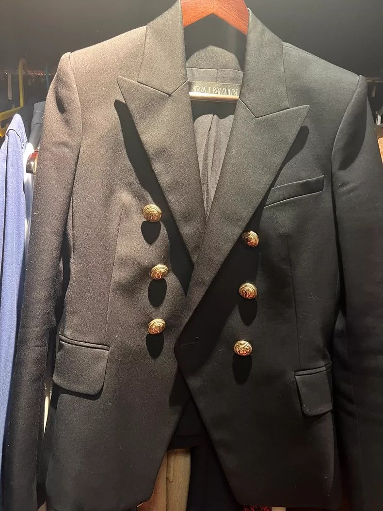 Balmain Balmain Black Double-Breasted Blazer Size M / US 6-8 / IT 42-44 - 1 Thumbnail