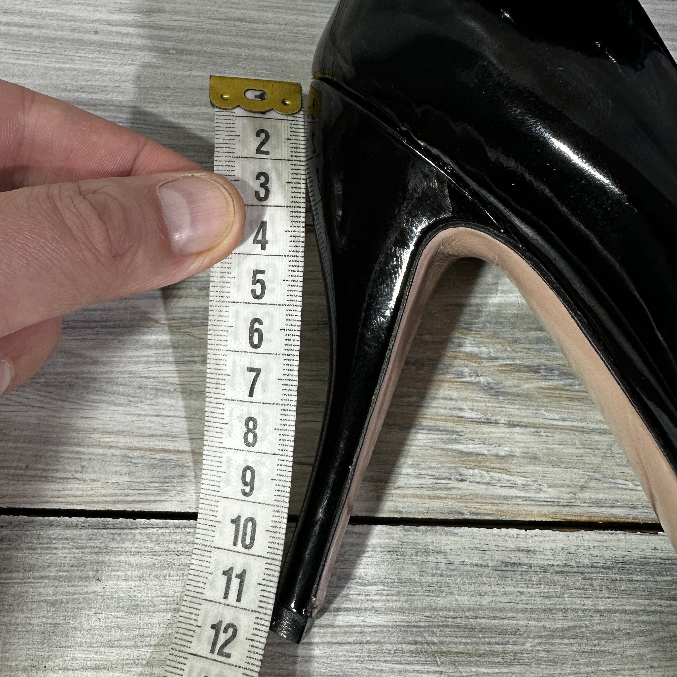 Gucci × Leather Gucci Patent Leather Heels Women's Shoes Black Made In Italy Size US 7.5 / IT 37.5 - 14 Thumbnail