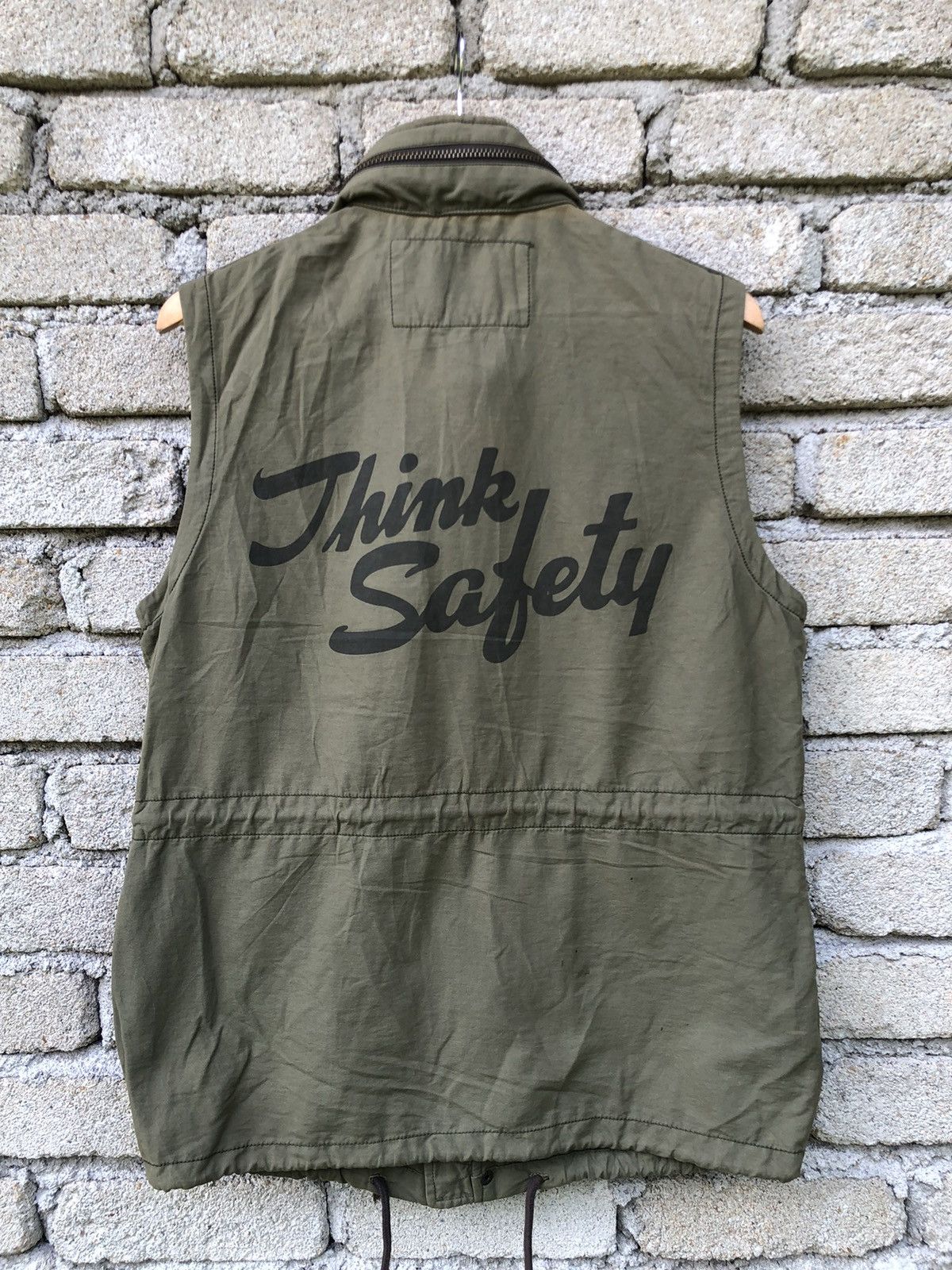 Avirex Rare Vintage Indigo Band Think Safety Vest With Storage Hood Size US L / EU 52-54 / 3 - 2 Thumbnail