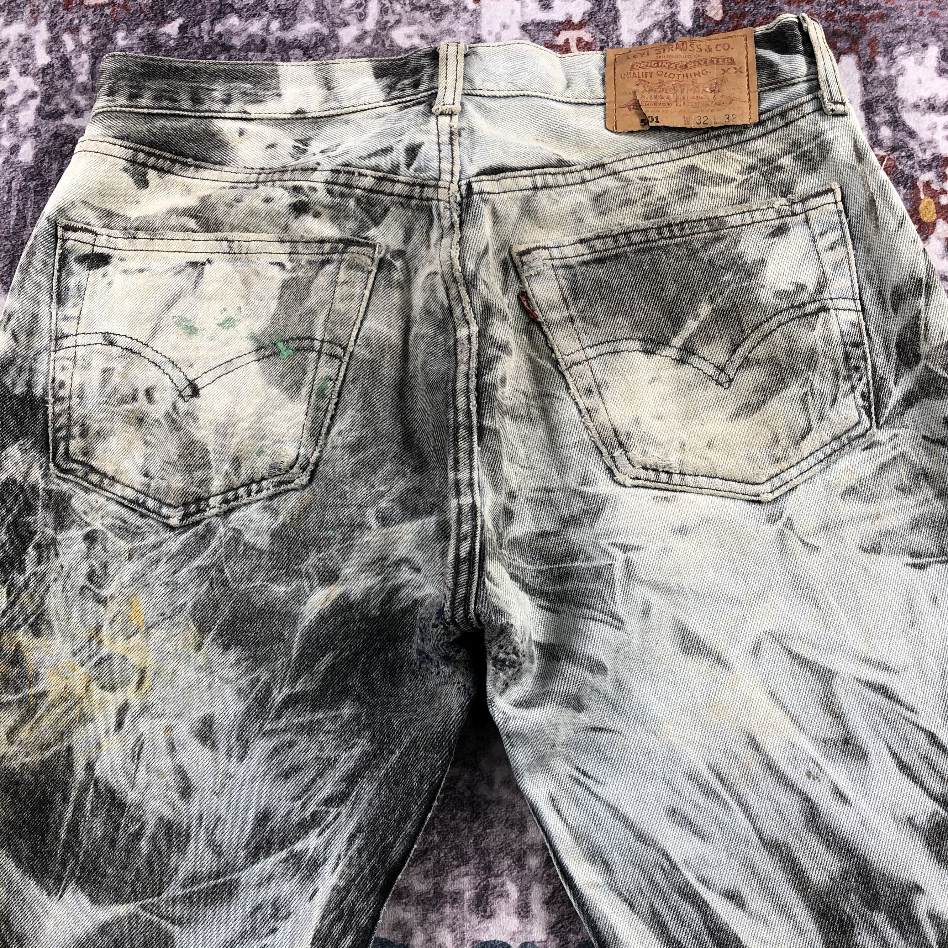 Levi's Vintage 90s Bleached Levis 501 Jeans-JM2512 Size US 34 / EU 50 - 5 Thumbnail