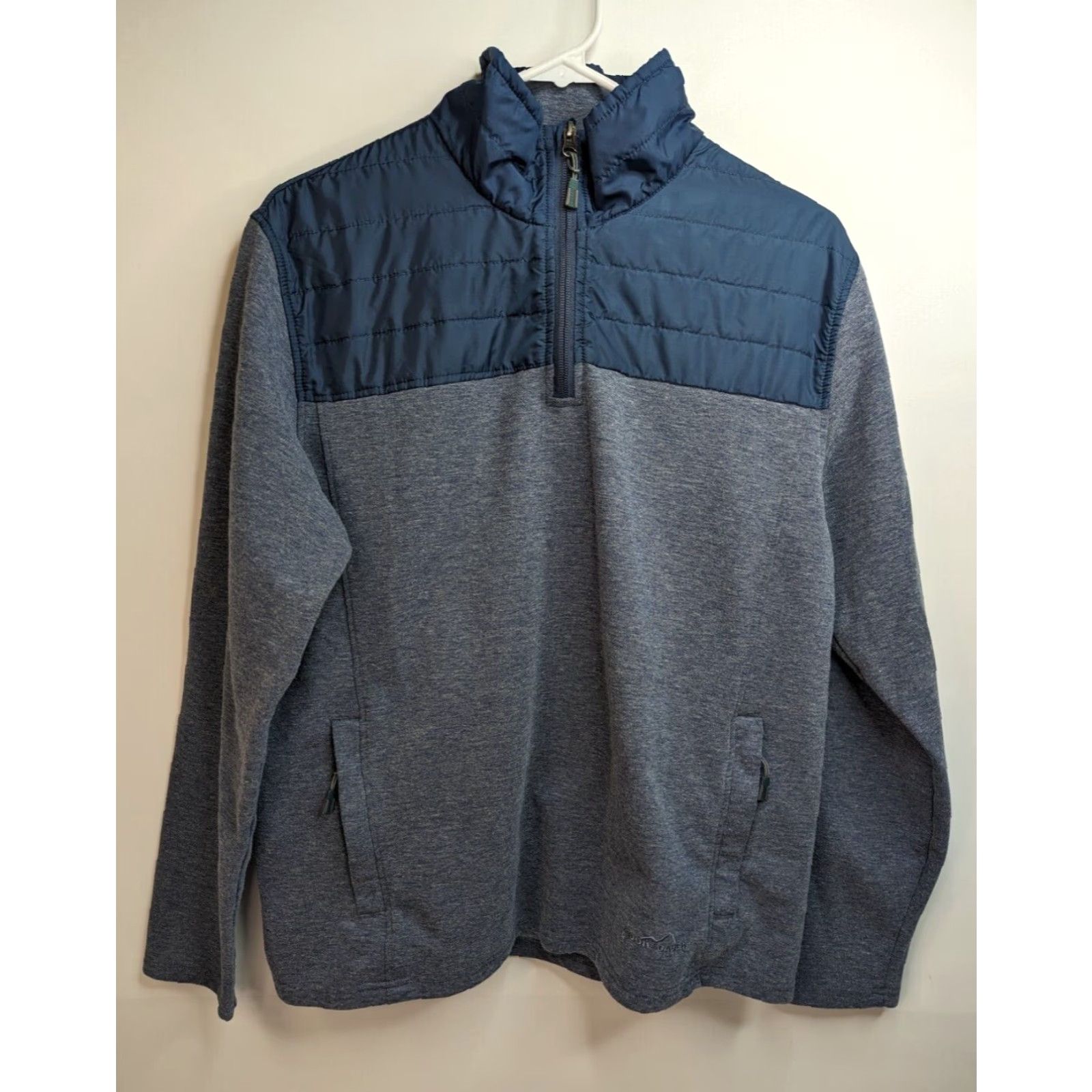 Eddie Bauer Eddie Bauer Pullover Sweater Mens Medium 1/4 Zip Dusted Indigo Heather Blue Knit Mock Neck Long Sleeve Size US M / EU 48-50 / 2 - 2 Thumbnail