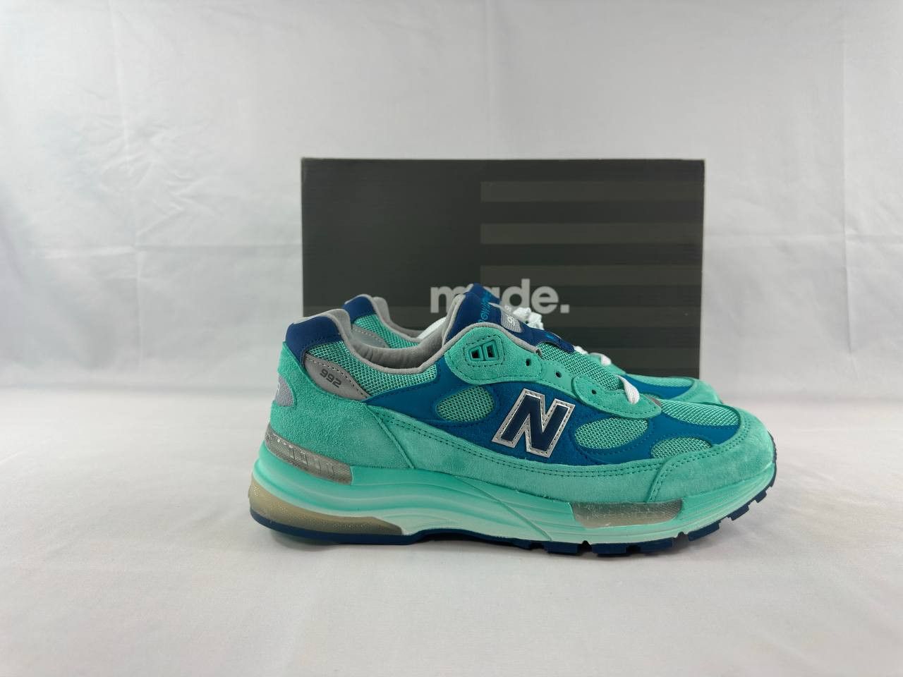 New Balance New Balance 992 MiUSA Blue Silver Metallic Sneakers Size US 10 / EU 43 - 1 Thumbnail