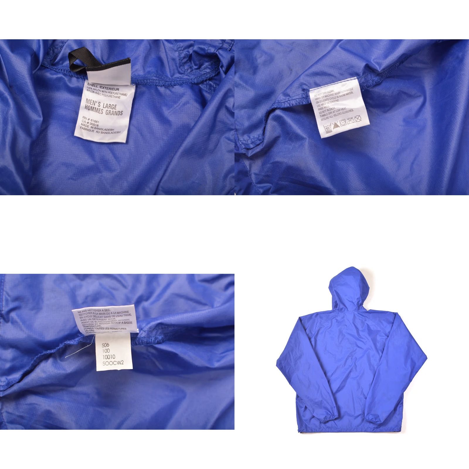 The North Face VINTAGE The North Face Nylon Rain Jacket Windbreaker L Mens Blue Rain Coat TNF SOOCW2 Size US L / EU 52-54 / 3 - 8 Thumbnail