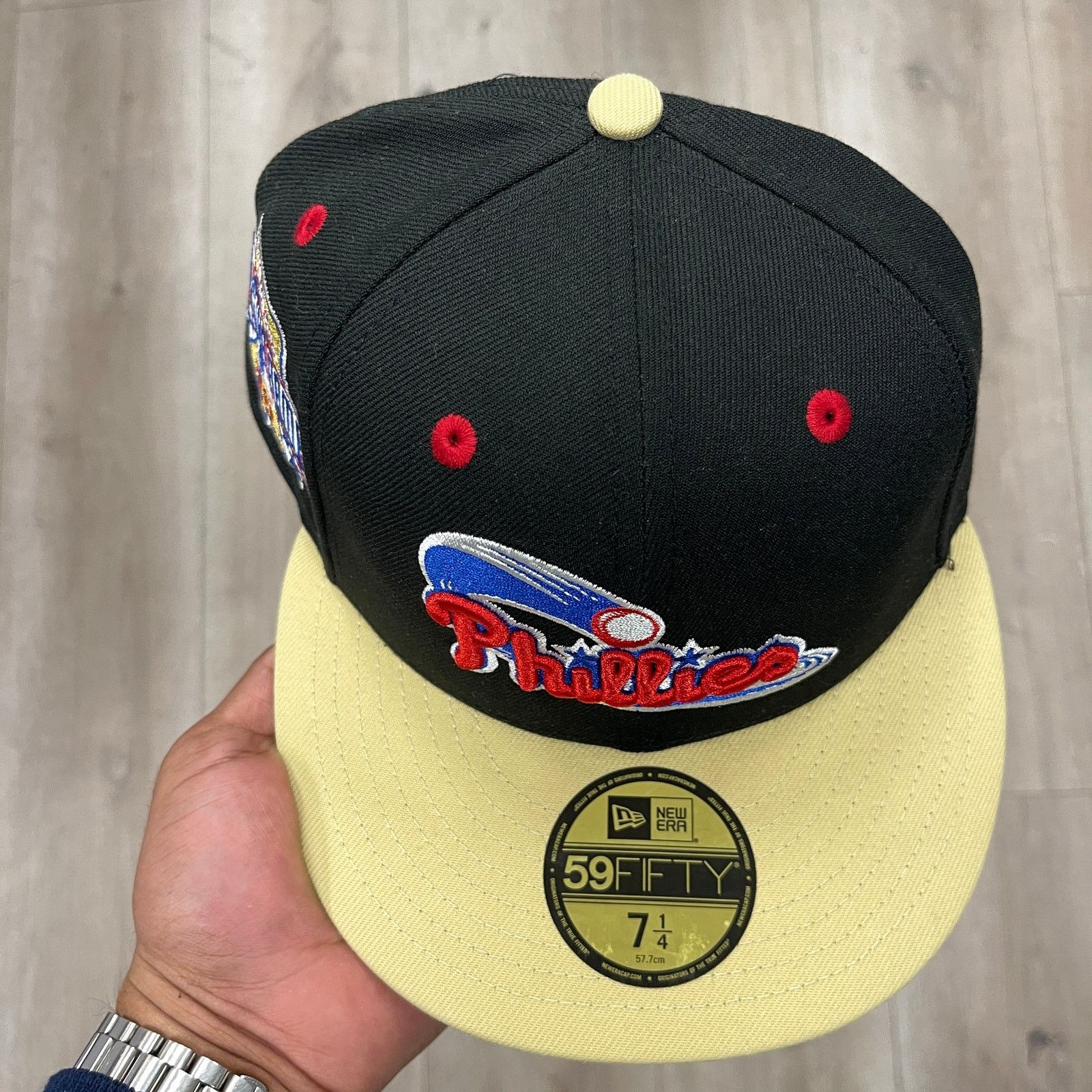 New Era New Era Phillies Black 1996 All-Star Game Patch Hat 7 1/4 Size ONE SIZE - 3 Thumbnail