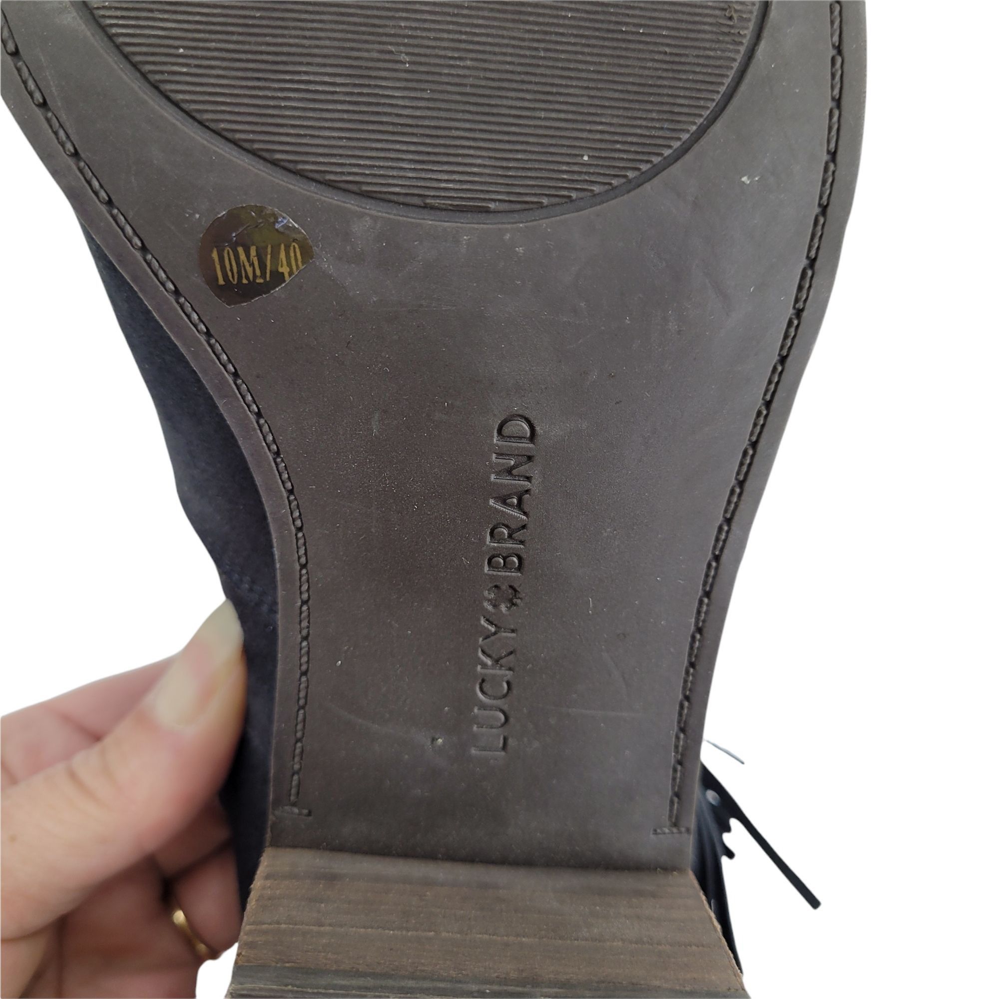 Lucky Brand Lucky Brand Makenna Leather Fringe Ankle Bootie Sz 10 Black Size US 10 / IT 40 - 10 Thumbnail