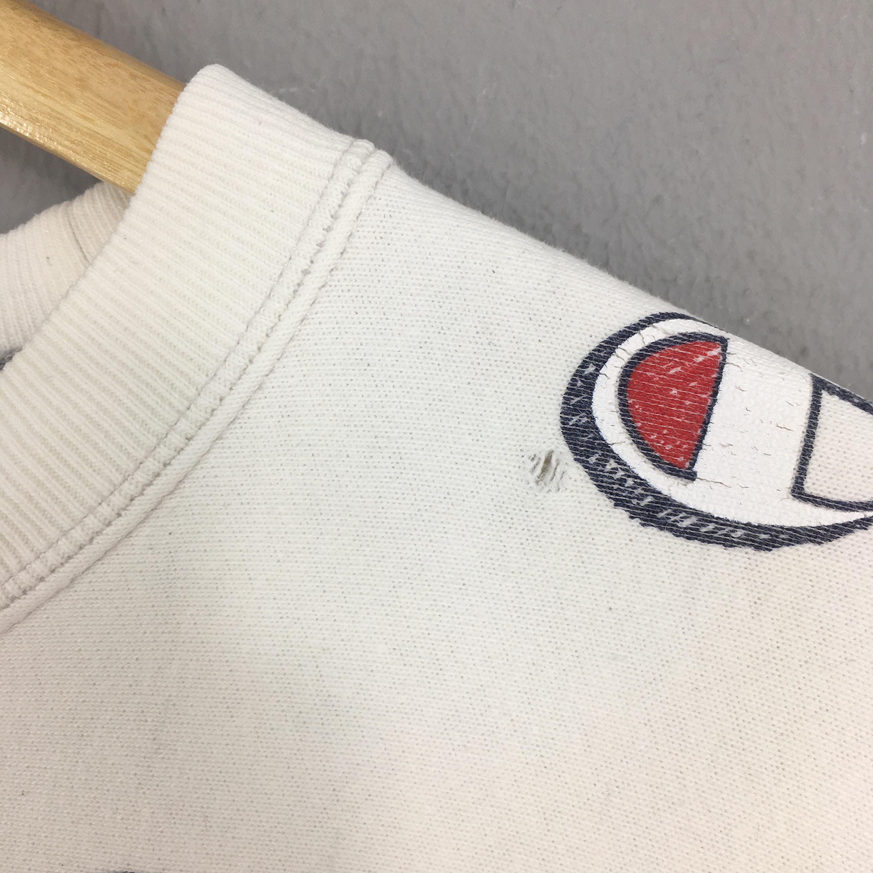Champion × Vintage Vintage Y2K Champion Reverse Weave White Sweatshirt Medium Size US M / EU 48-50 / 2 - 8 Thumbnail
