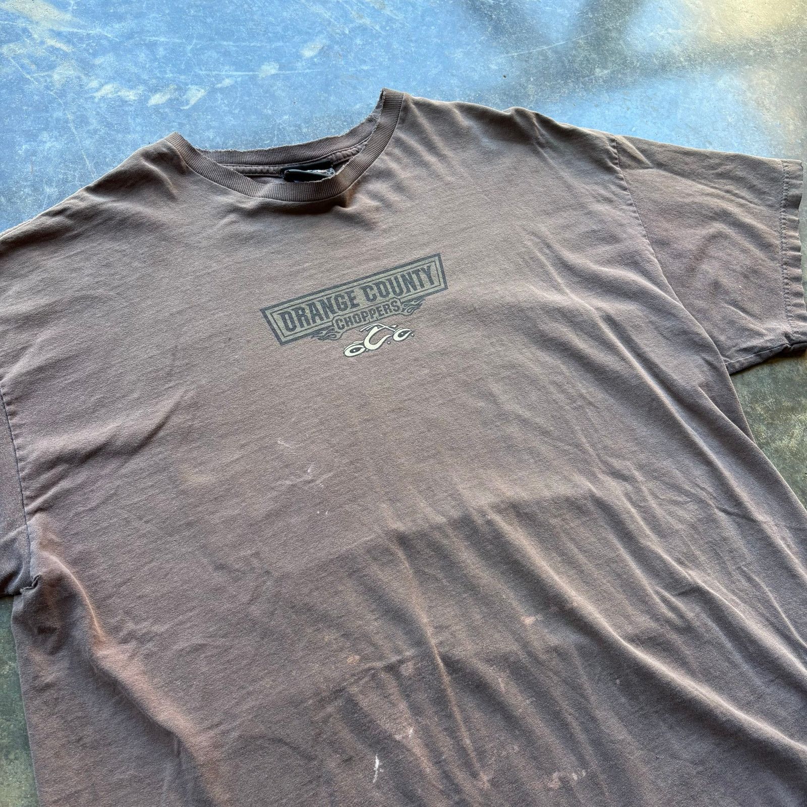 Harley Davidson Vintage Distressed Faded Brown Choppers T-shirt Size US XXL / EU 58 / 5 - 3 Thumbnail