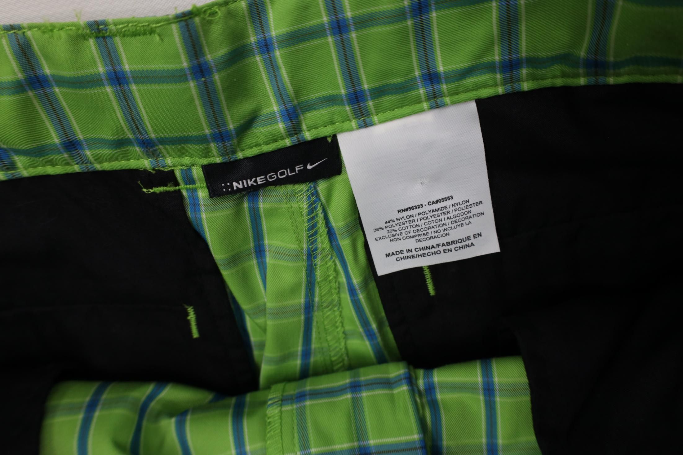 Nike Nike Golf Tech Knit Golfing Cargo Shorts Green Plaid Size US 30 / EU 46 - 7 Thumbnail