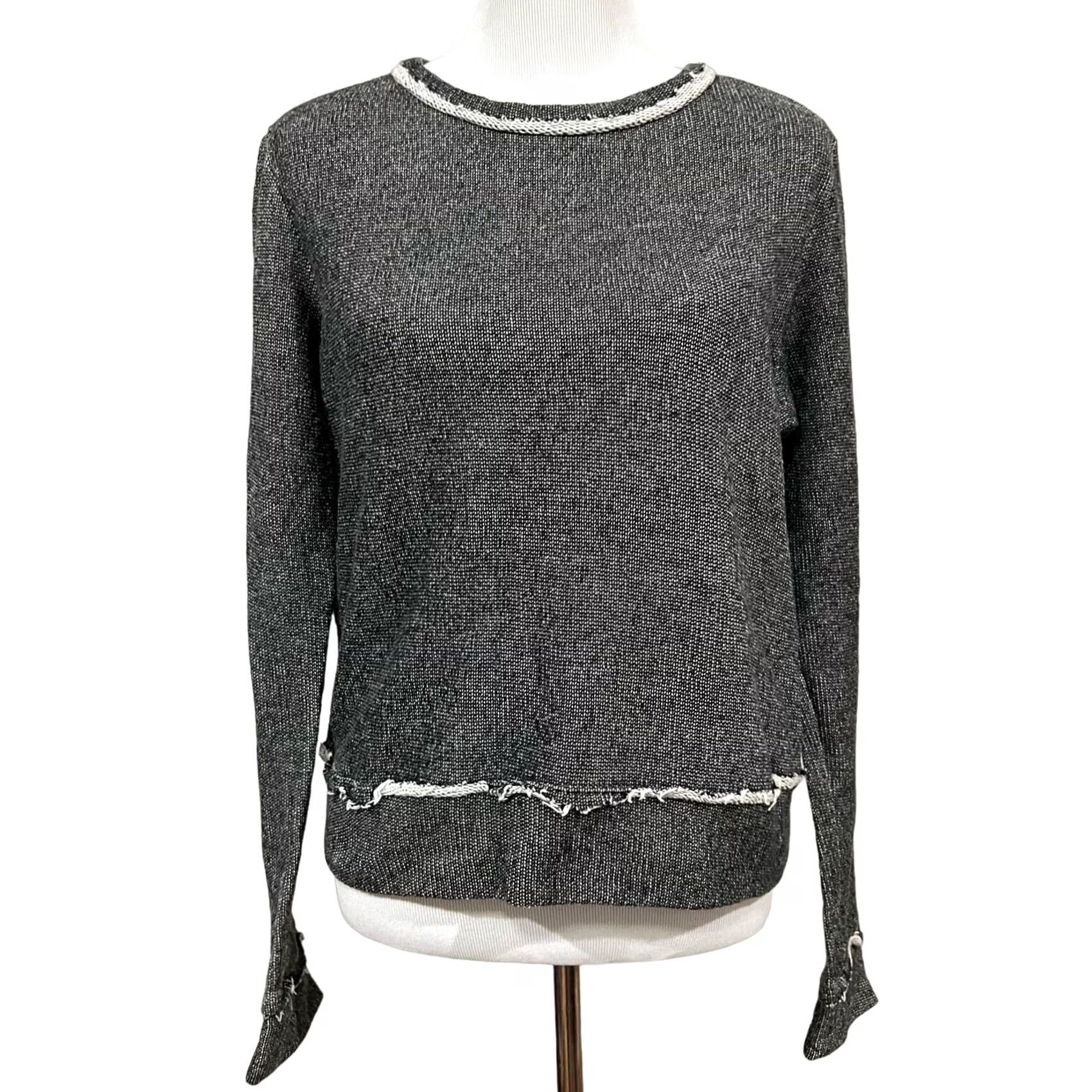 Vintage Cloth & Stone Sweatshirt Top Gray Cotton Blend Pullover Sz M Women Crew Neck Long Sleeve Size M / US 6-8 / IT 42-44 - 2 Thumbnail
