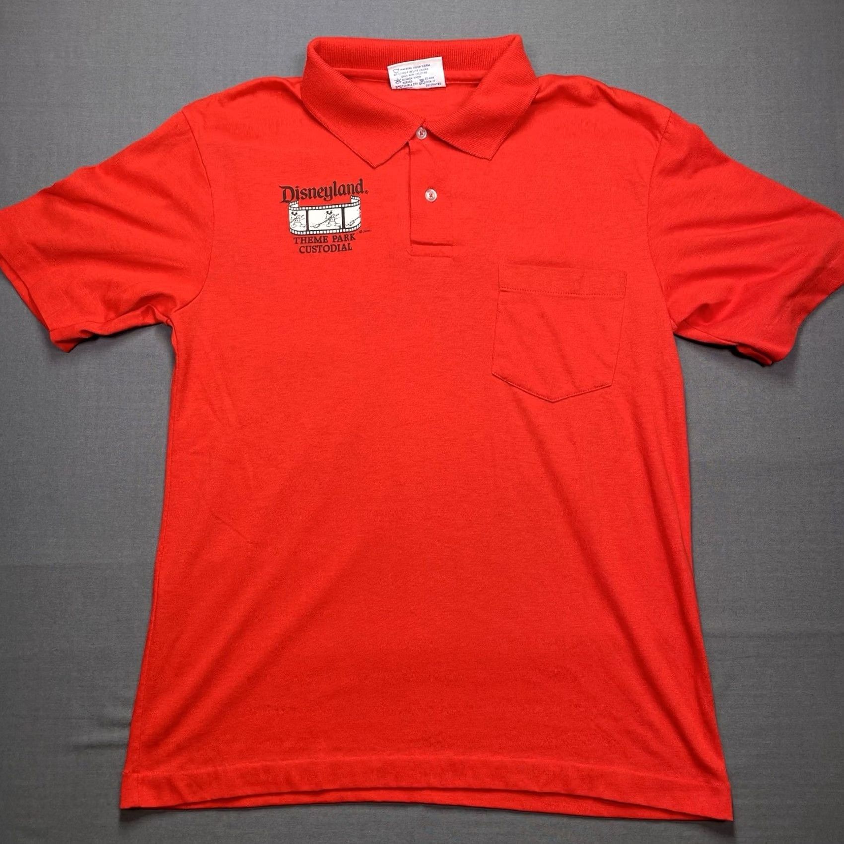 Disney VINTAGE Disney Crew Shirt Men’s M Red 1990 Summer EXCLUSIVE POLO CUSTODIAL Crew Mens Size US M / EU 48-50 / 2 - 3 Thumbnail