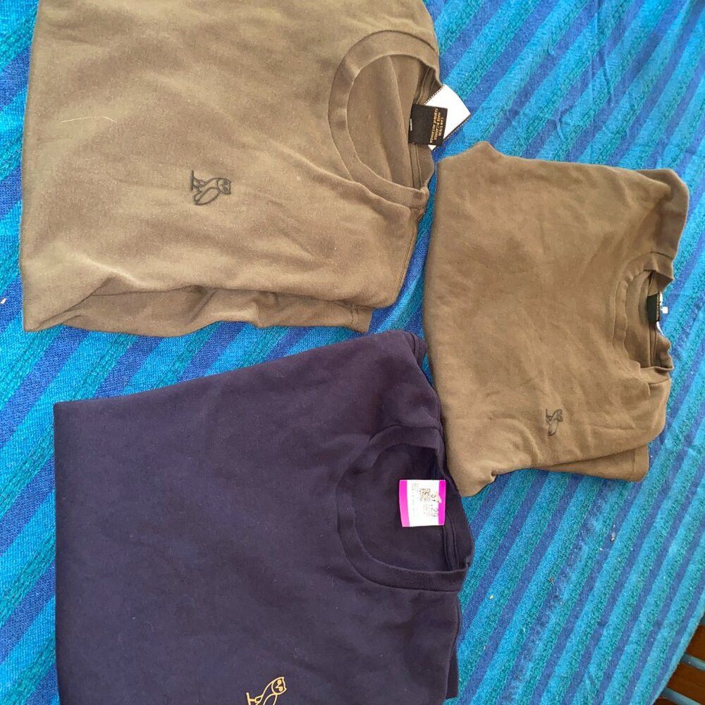 October's Very Own OVO Essentials Crewneck T Shirt Olive Green Size US L / EU 52-54 / 3 - 2 Thumbnail