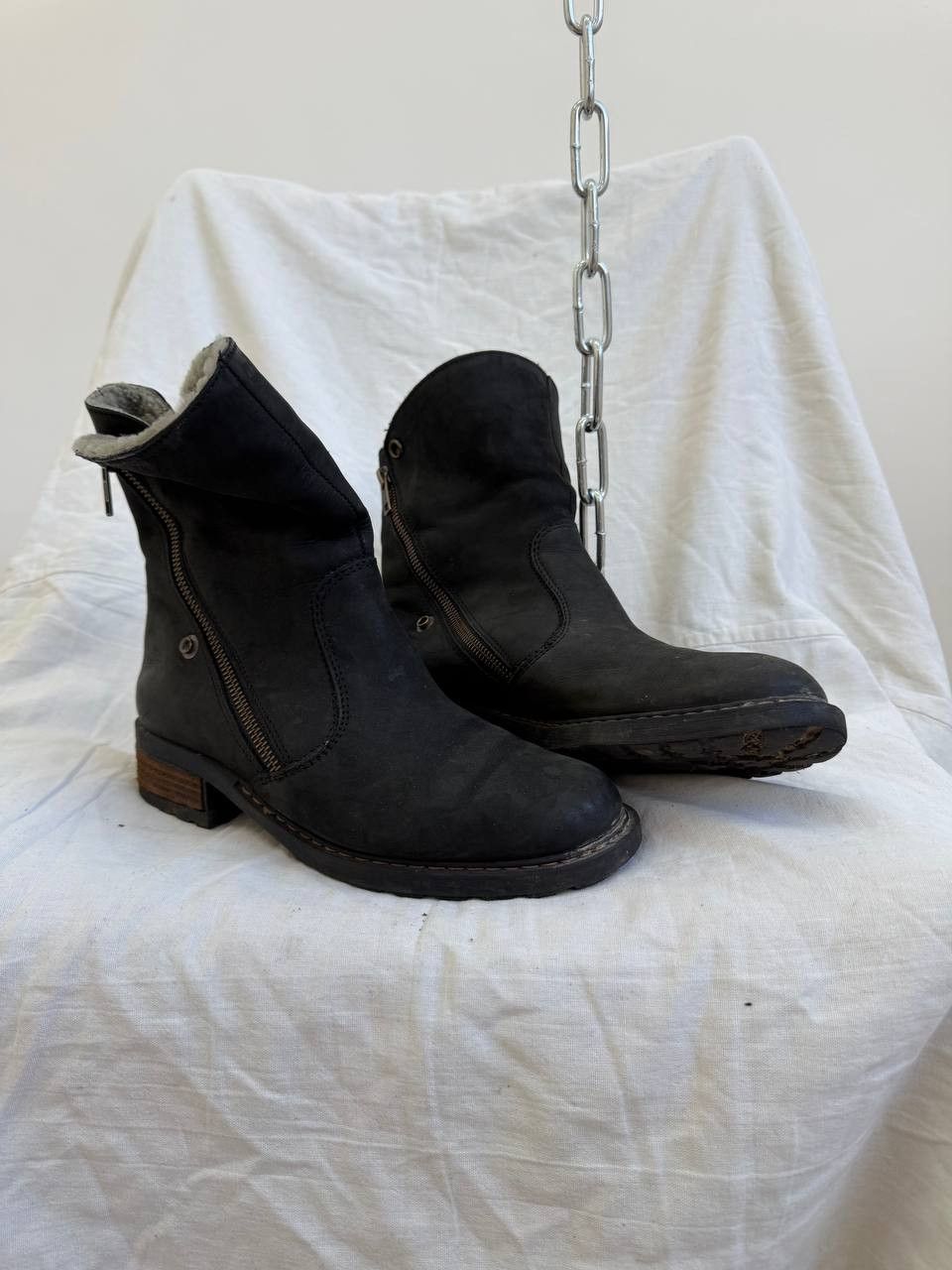A.S.98 Avant-Garde Leather Suede 14th Addiction Style Ankle Zip Size US 5 / IT 35 - 3 Thumbnail