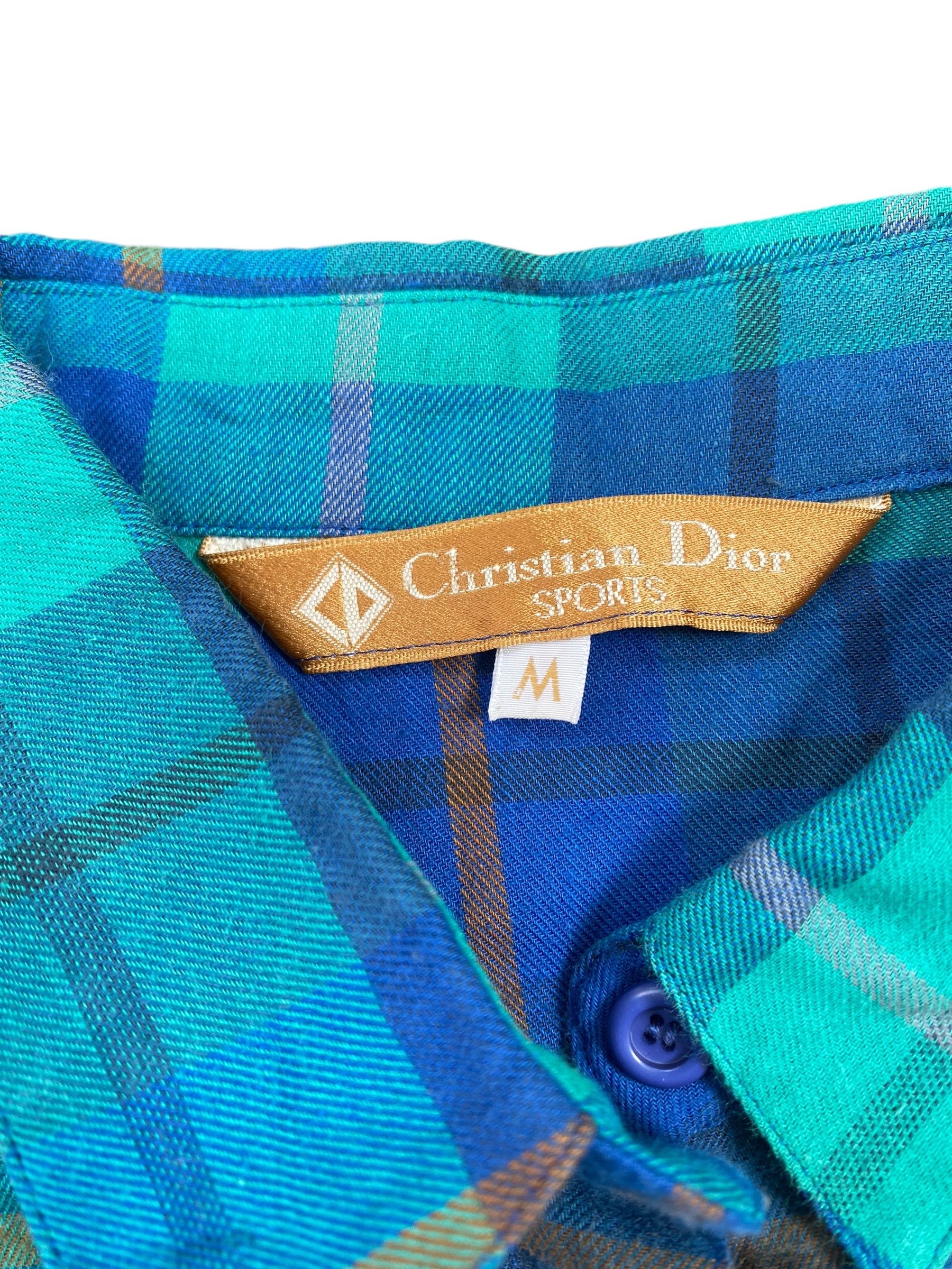 Christian Dior Monsieur Vintage 90s Christian Dior Flannel Plaid Tartan Size M / US 6-8 / IT 42-44 - 3 Thumbnail