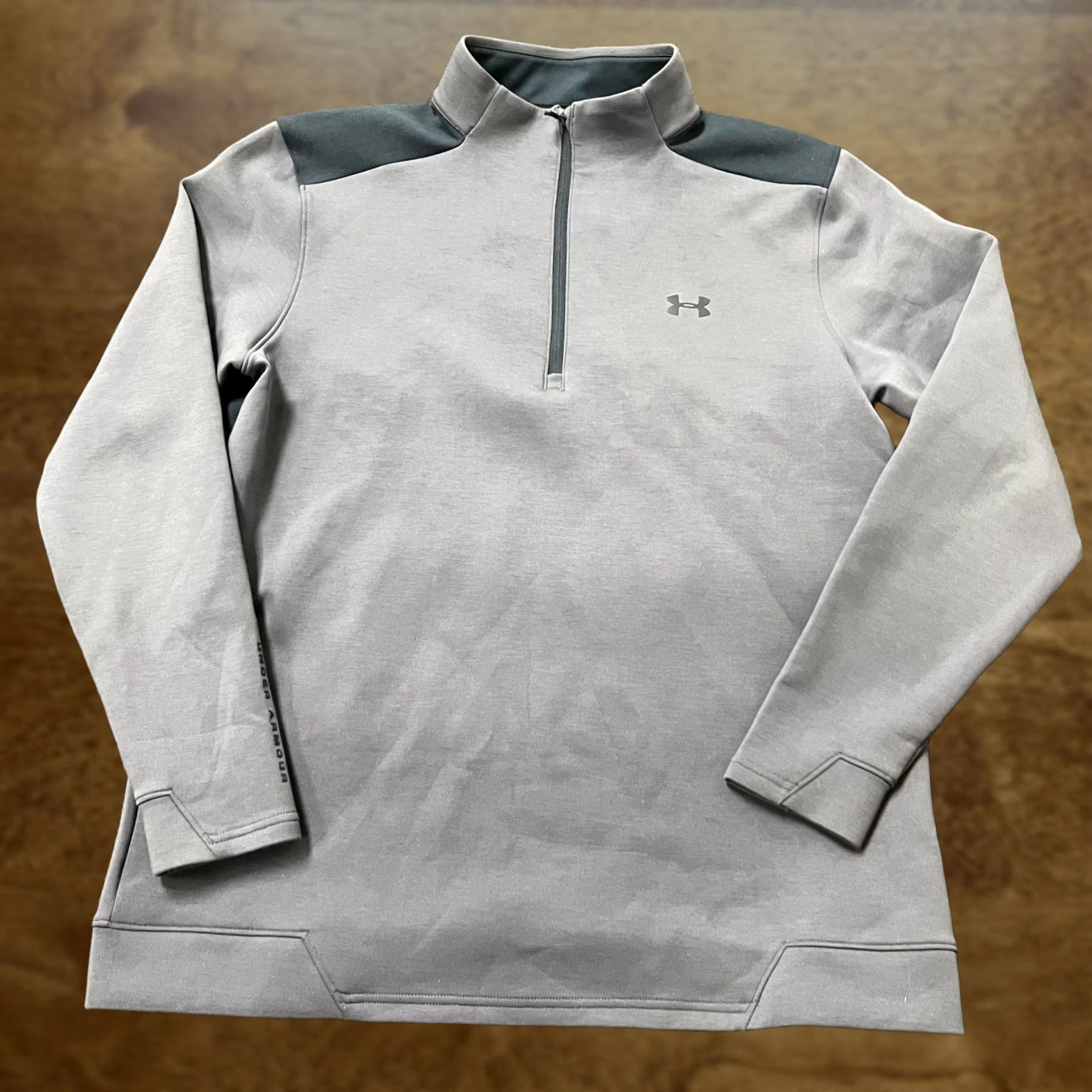 Under Armour Under Armour Pullover Mens Large Gray Colorblock 1/4 Zip Golf Mock Neck Sweatshirt Size US L / EU 52-54 / 3 - 1 Thumbnail