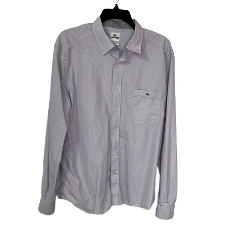 Lacoste Lacoste Alligator Logo Men's Oxford Button Down Shirt, 42 Size US XS / EU 42 / 0 - 1 Thumbnail